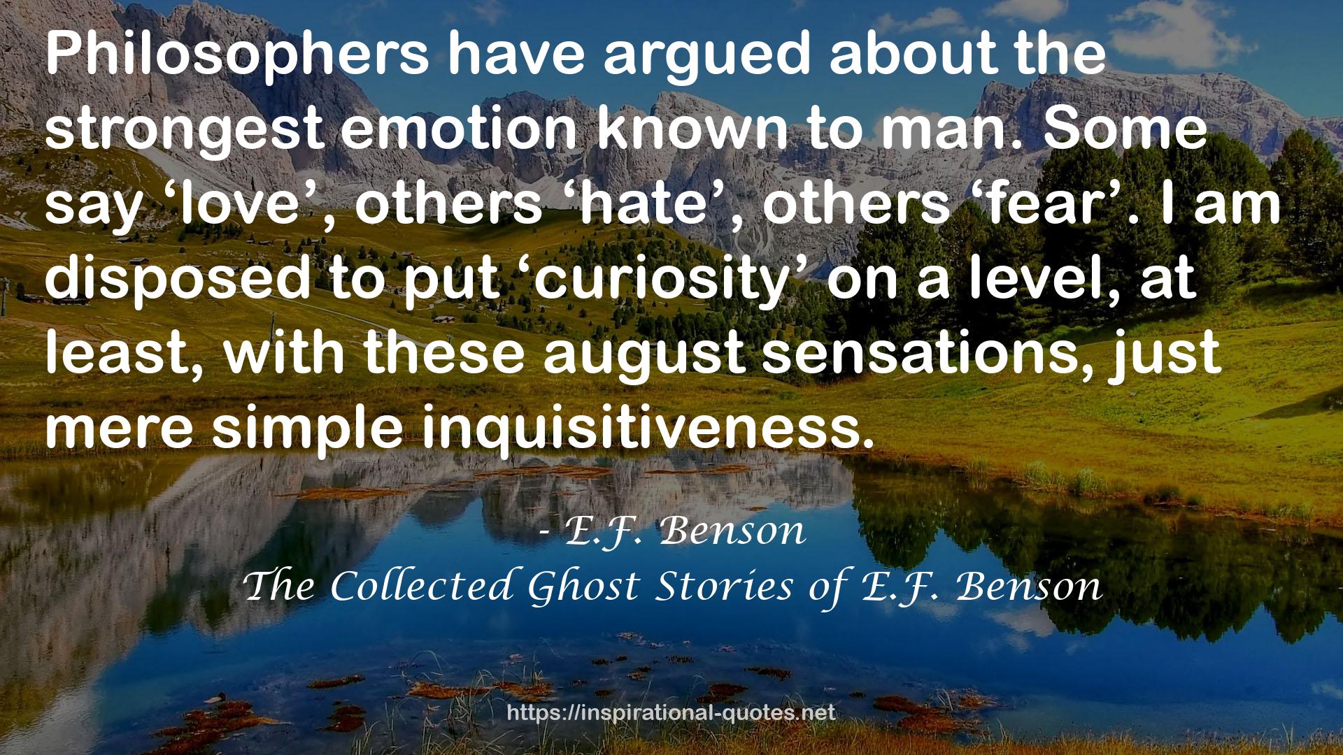 The Collected Ghost Stories of E.F. Benson QUOTES