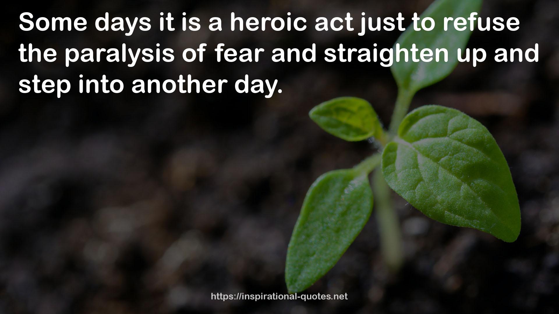 a heroic act  QUOTES