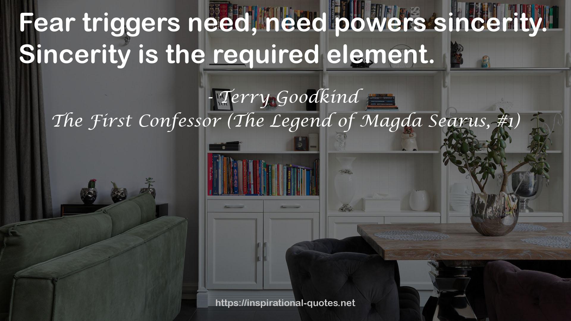 The First Confessor (The Legend of Magda Searus, #1) QUOTES