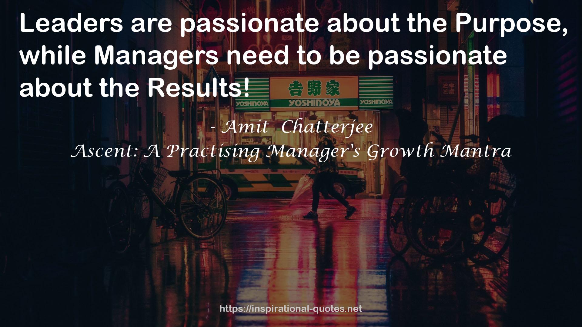 Ascent: A Practising Manager's Growth Mantra QUOTES
