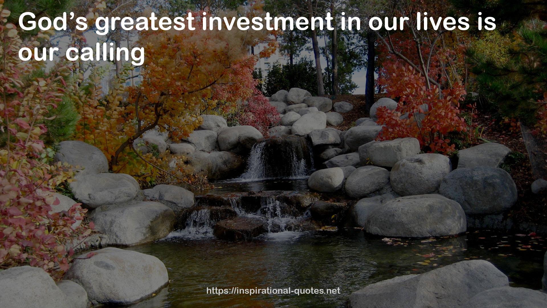 greatest investment  QUOTES