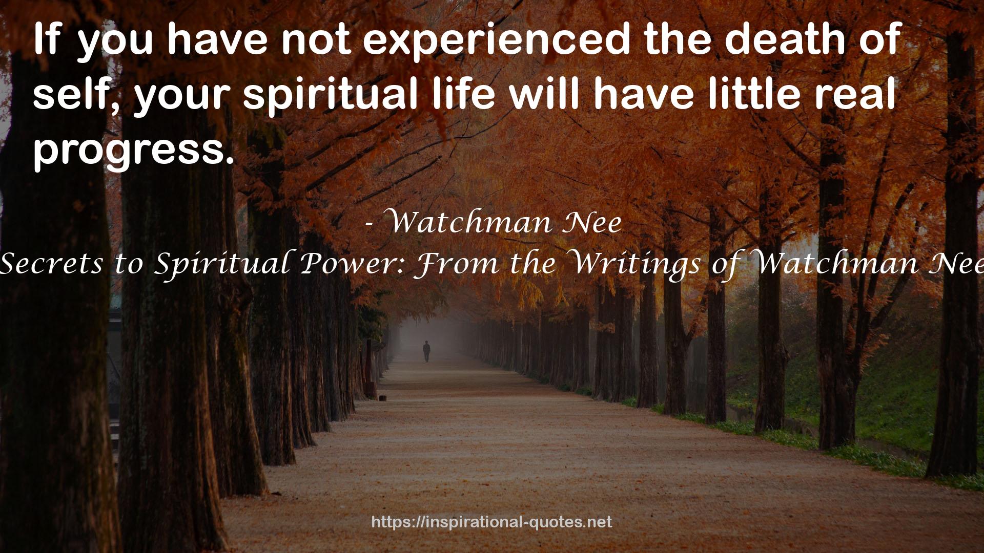 Secrets to Spiritual Power: From the Writings of Watchman Nee QUOTES