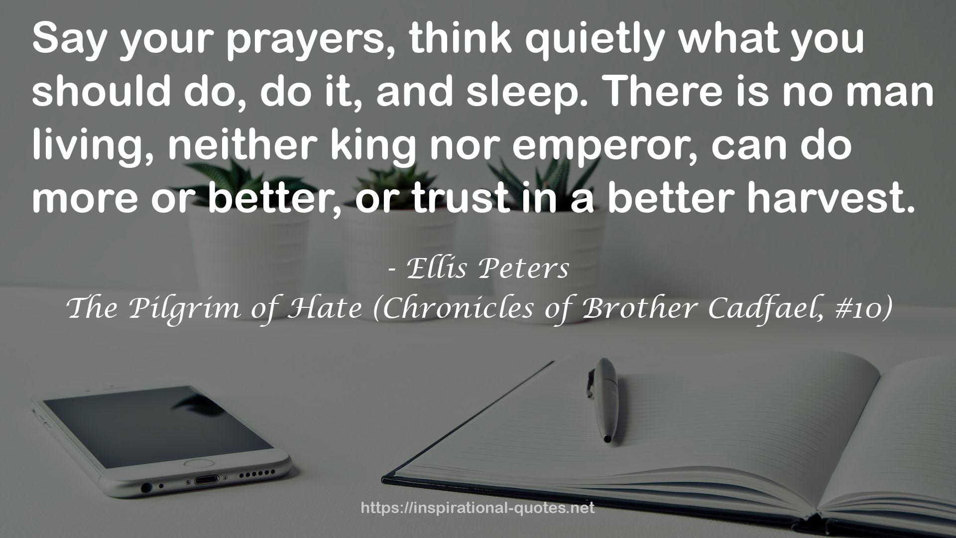The Pilgrim of Hate (Chronicles of Brother Cadfael, #10) QUOTES