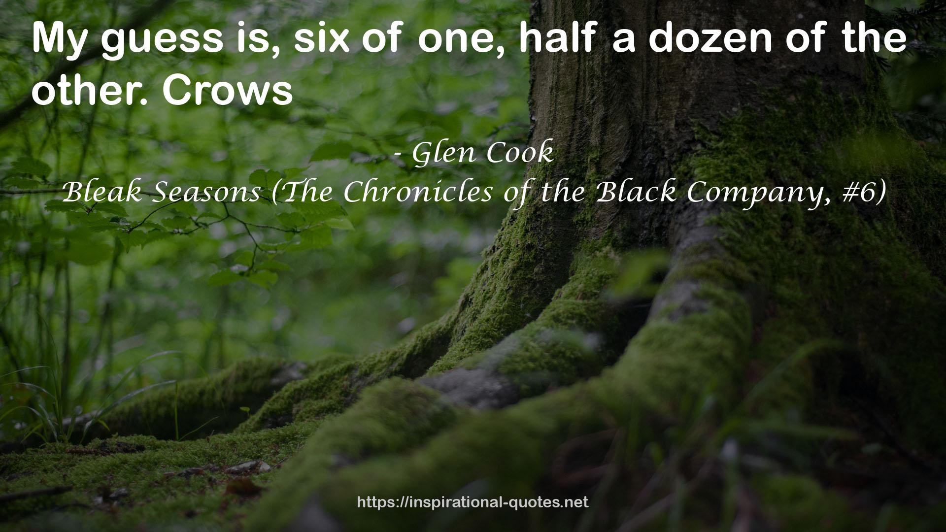 Bleak Seasons (The Chronicles of the Black Company, #6) QUOTES