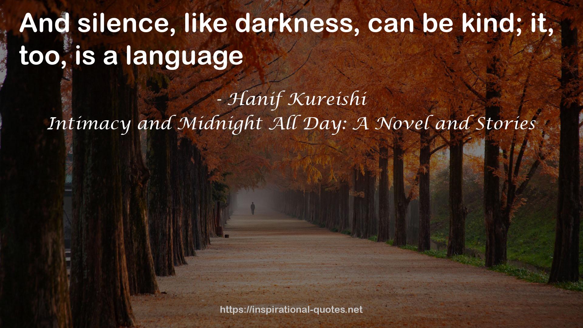 Intimacy and Midnight All Day: A Novel and Stories QUOTES