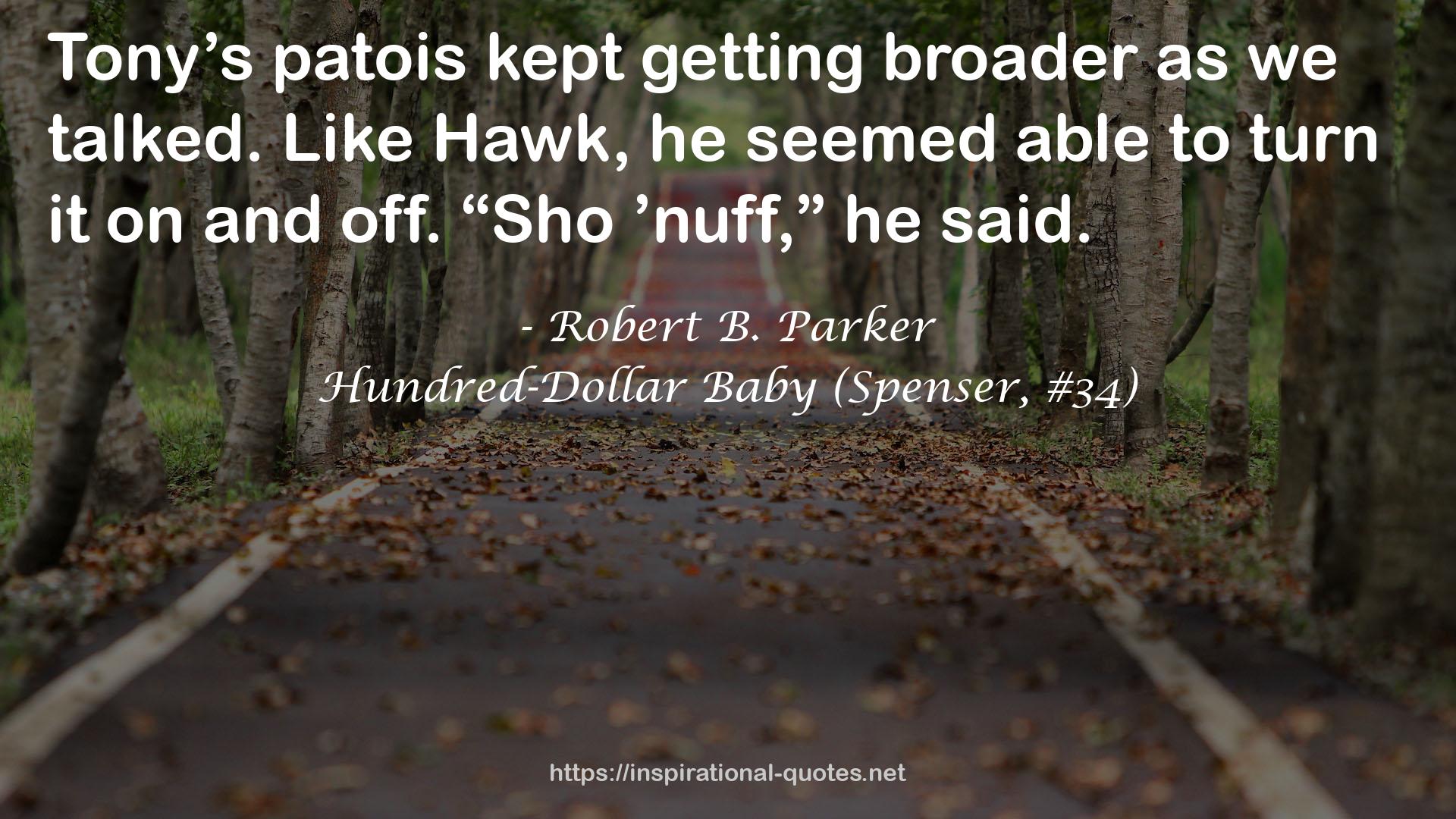 Hundred-Dollar Baby (Spenser, #34) QUOTES