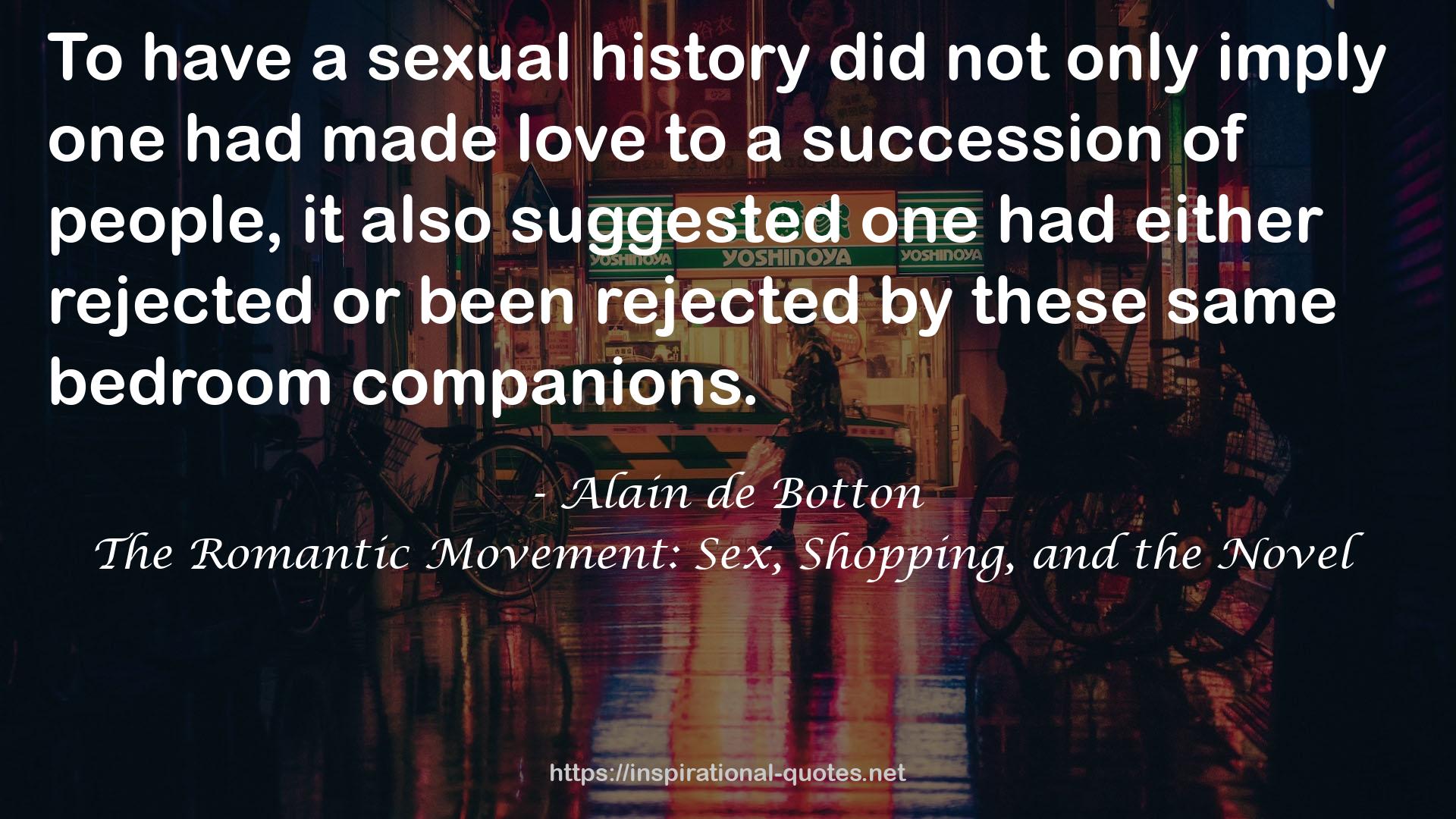The Romantic Movement: Sex, Shopping, and the Novel QUOTES