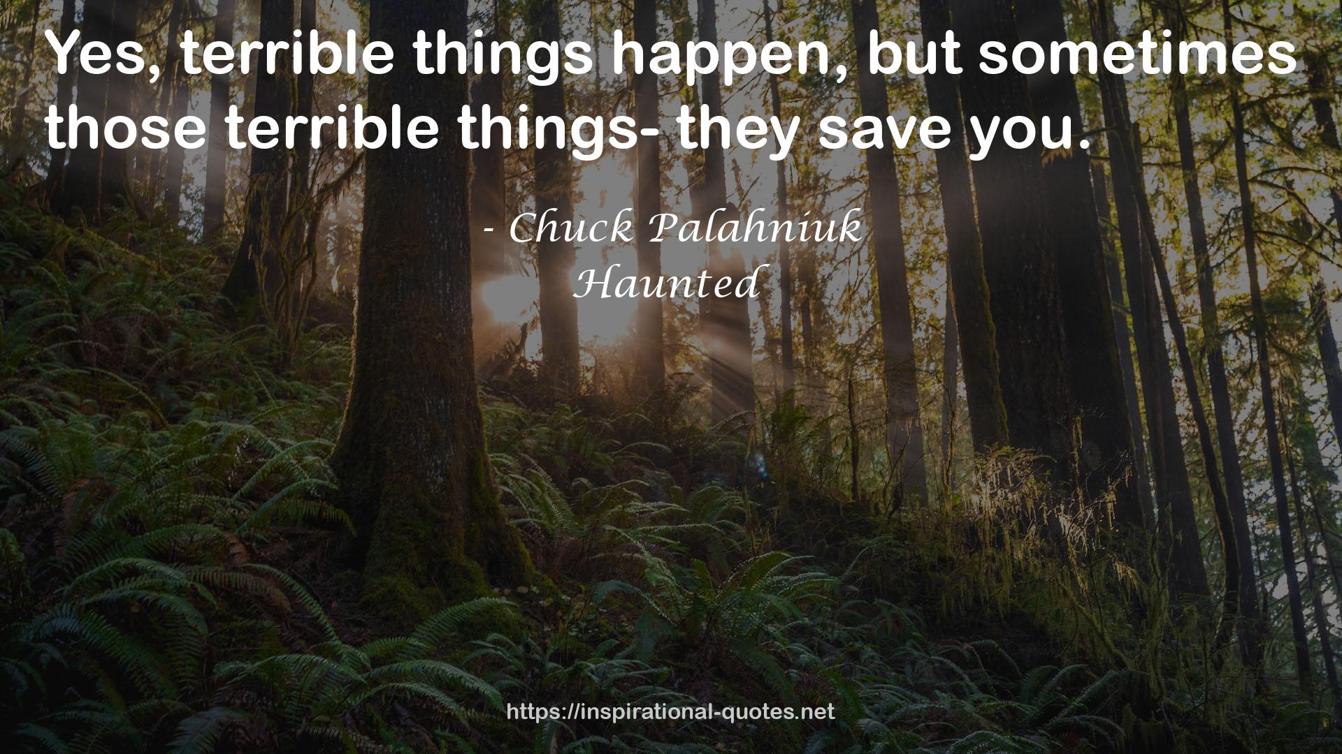 sometimes those terrible things-  QUOTES