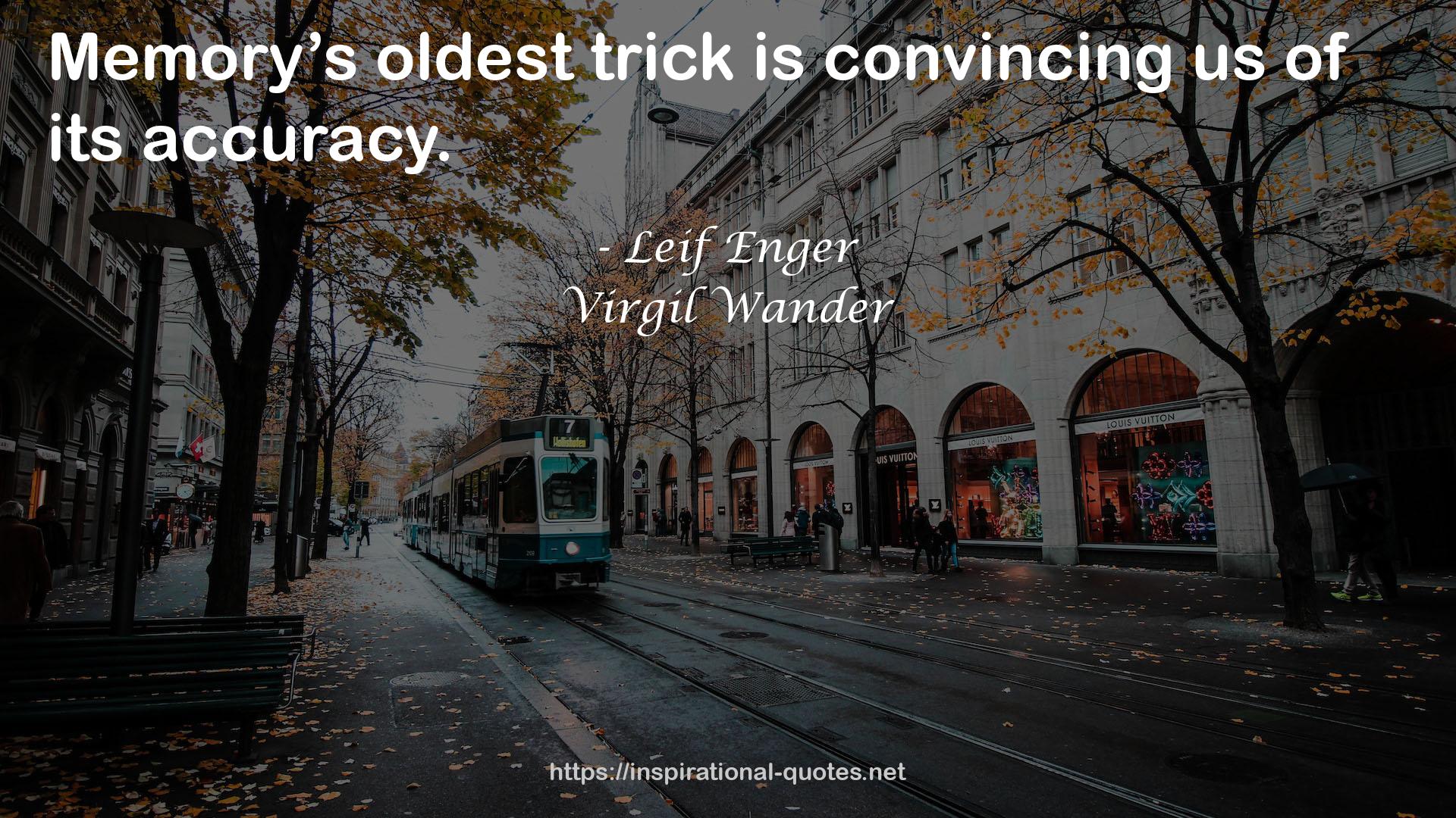 Virgil Wander QUOTES