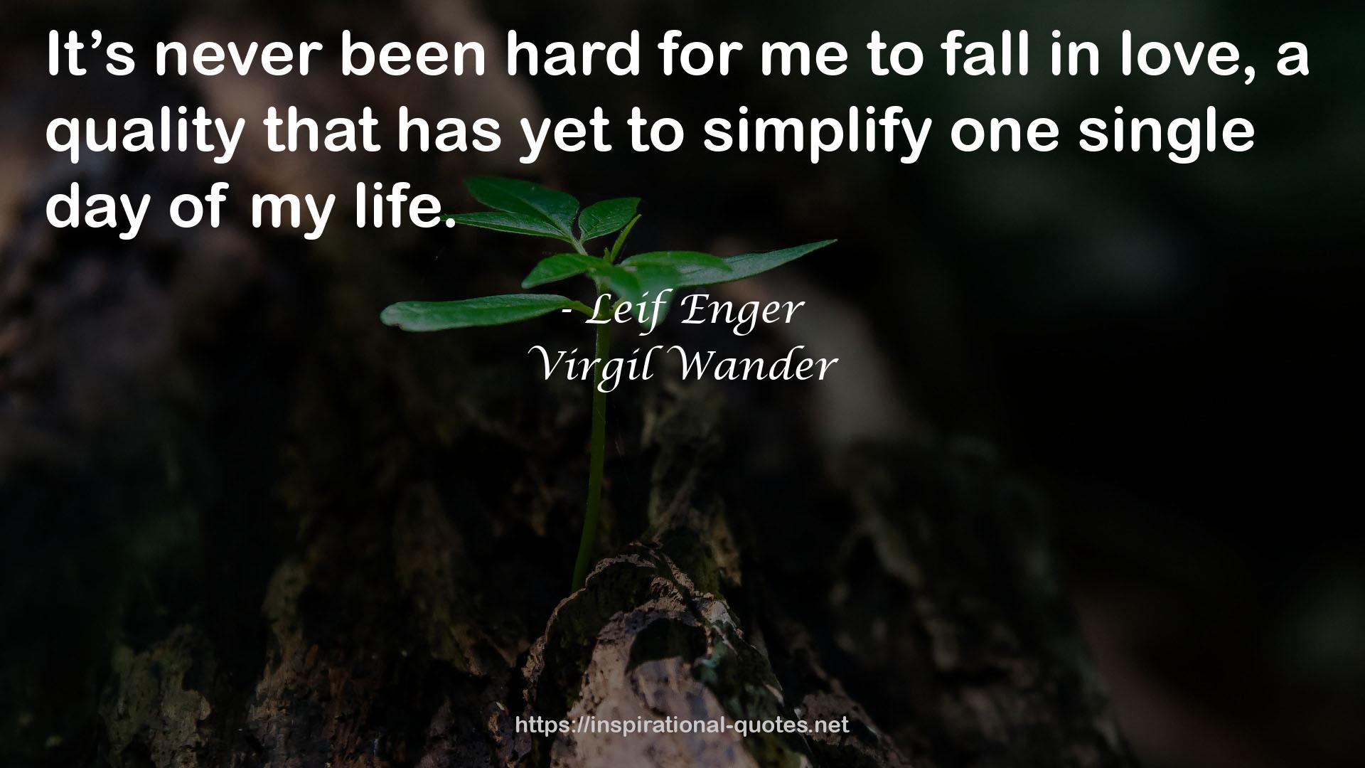 Virgil Wander QUOTES