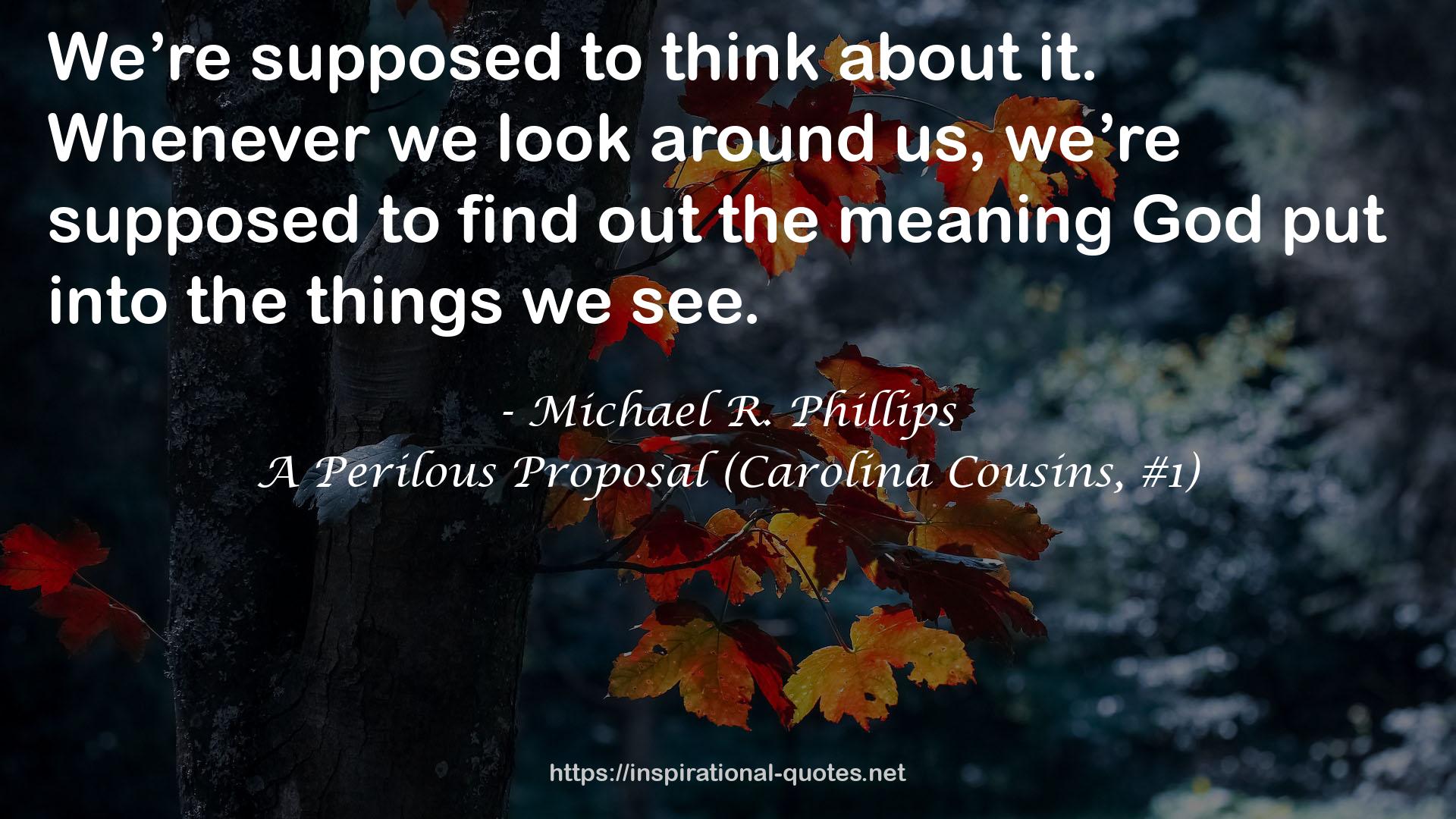 A Perilous Proposal (Carolina Cousins, #1) QUOTES