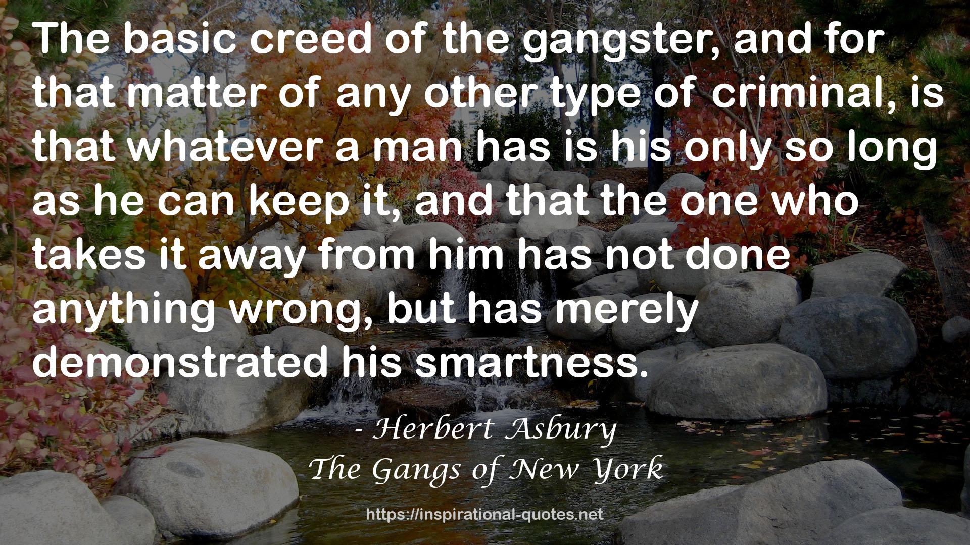 Herbert Asbury QUOTES