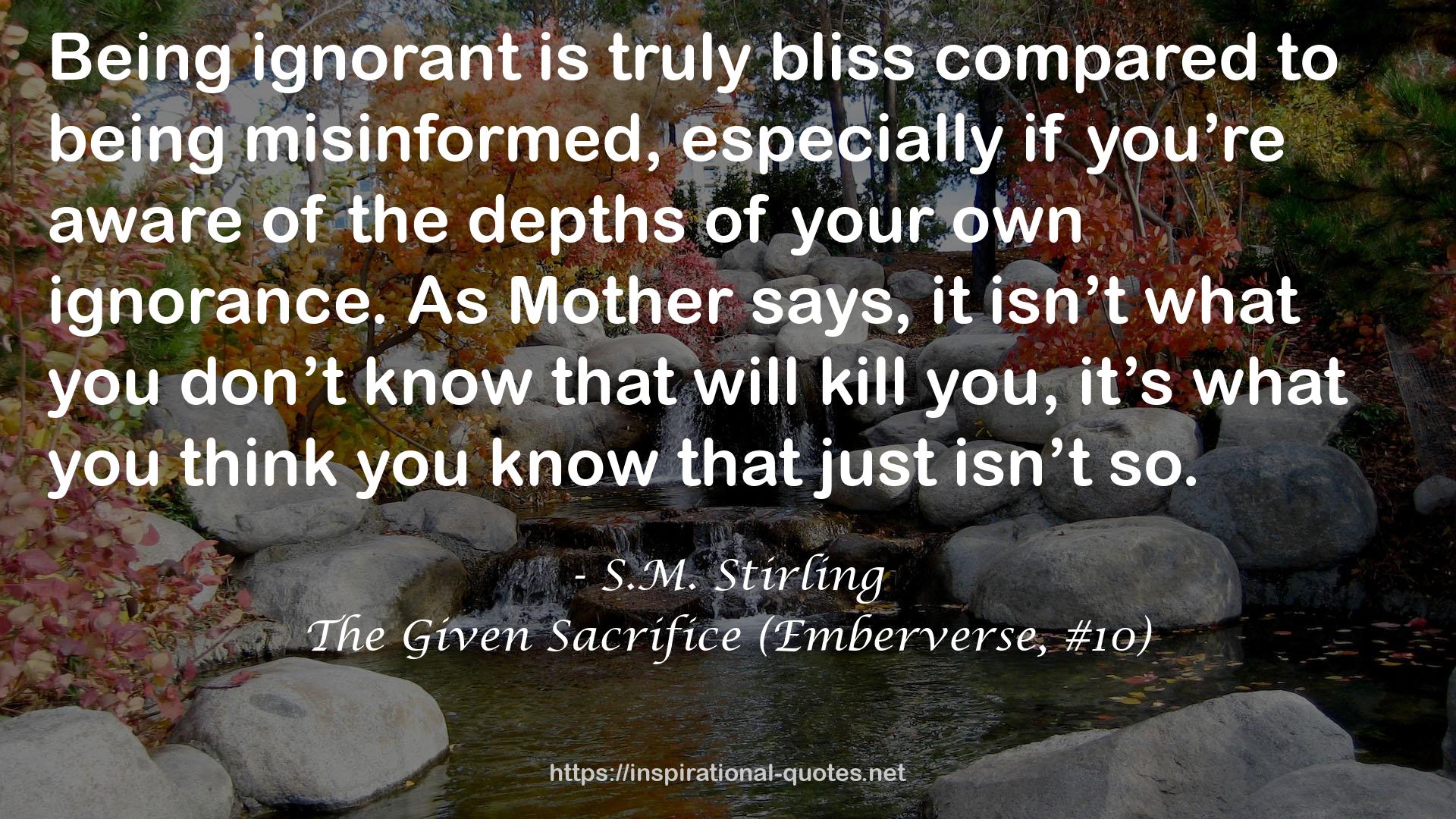 The Given Sacrifice (Emberverse, #10) QUOTES