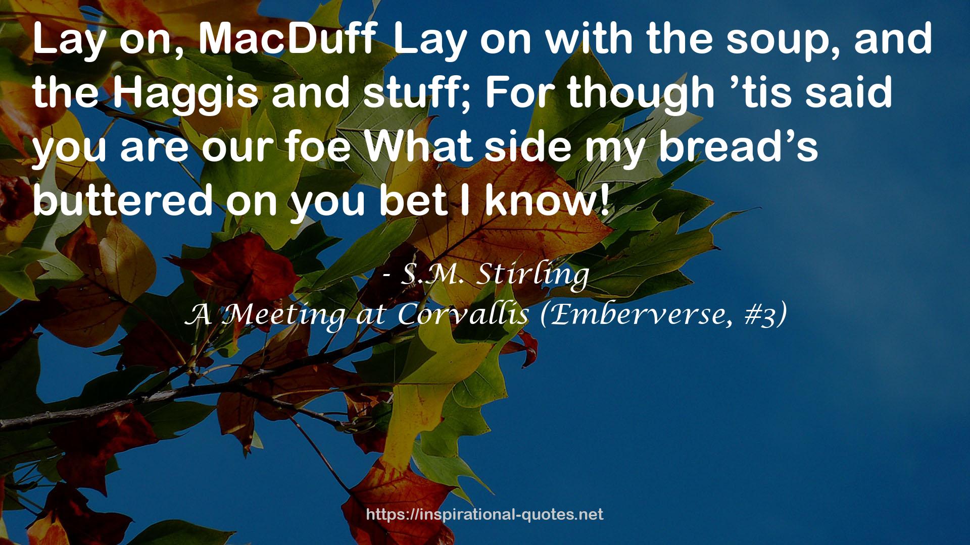 S.M. Stirling QUOTES