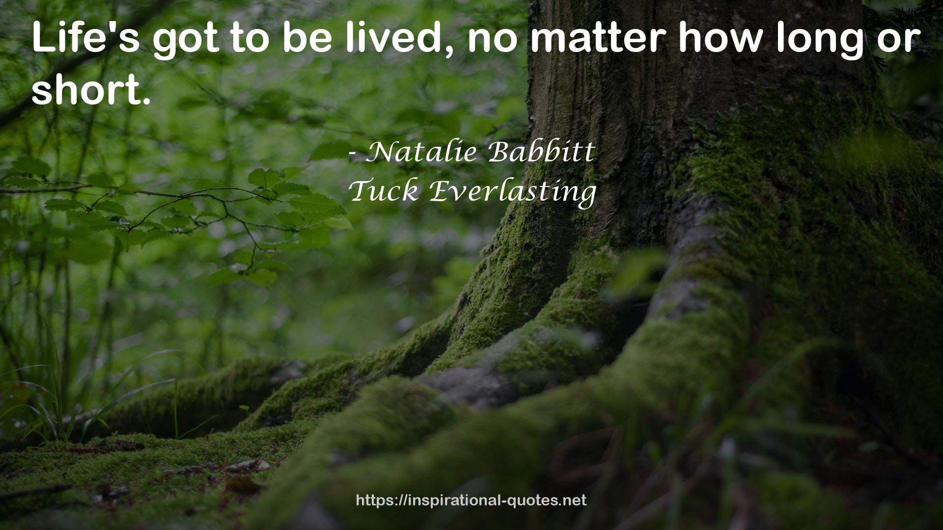 Tuck Everlasting QUOTES