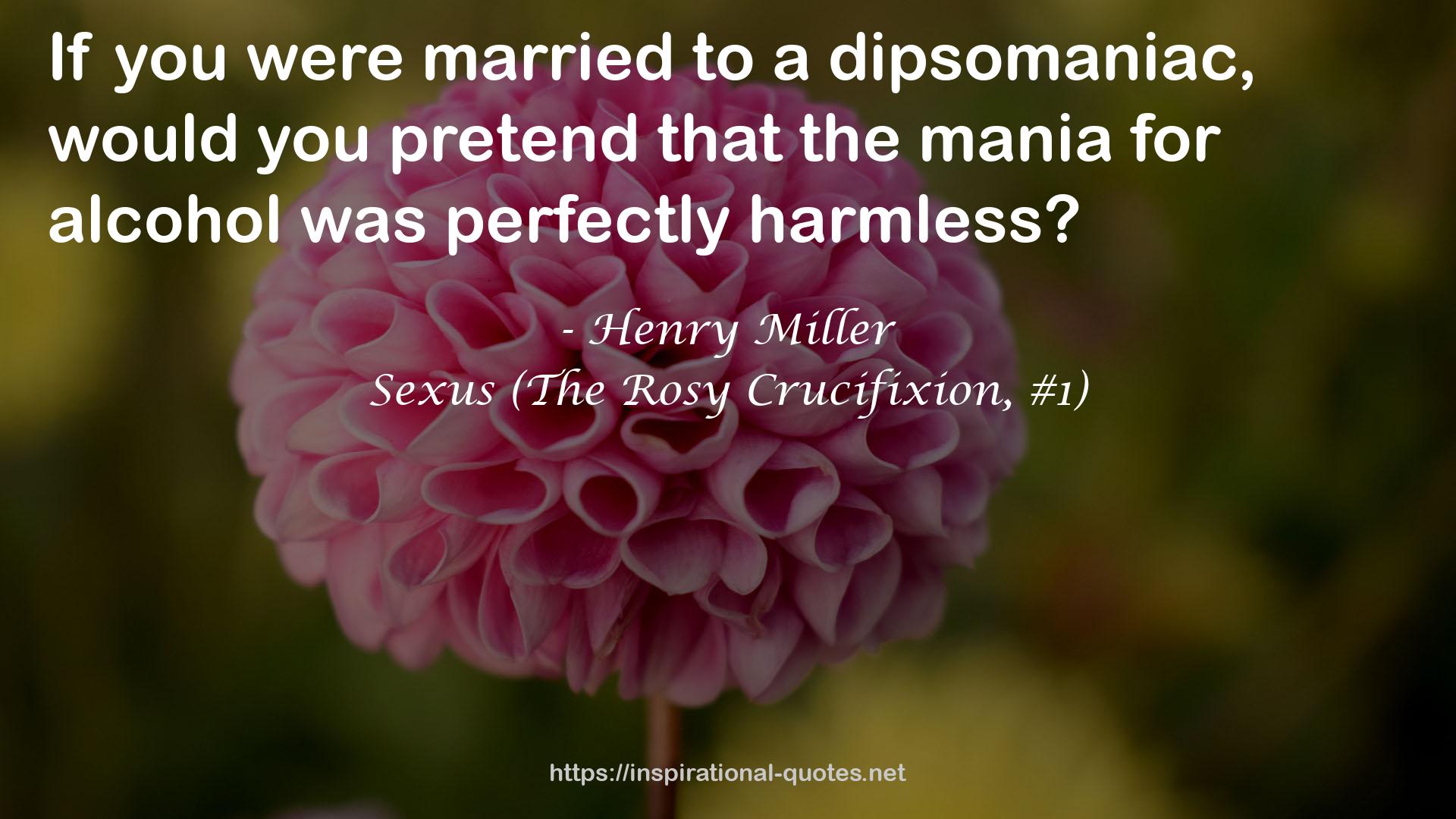 Sexus (The Rosy Crucifixion, #1) QUOTES