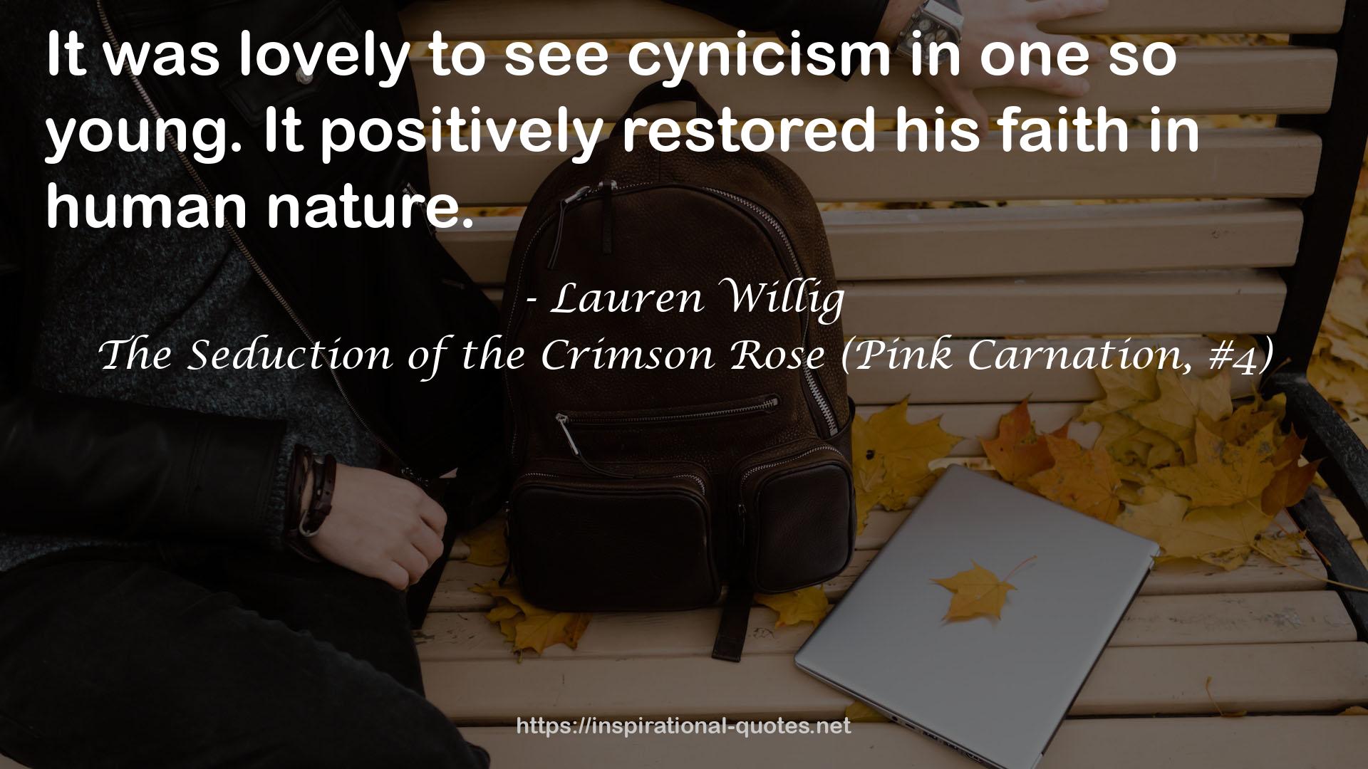 The Seduction of the Crimson Rose (Pink Carnation, #4) QUOTES