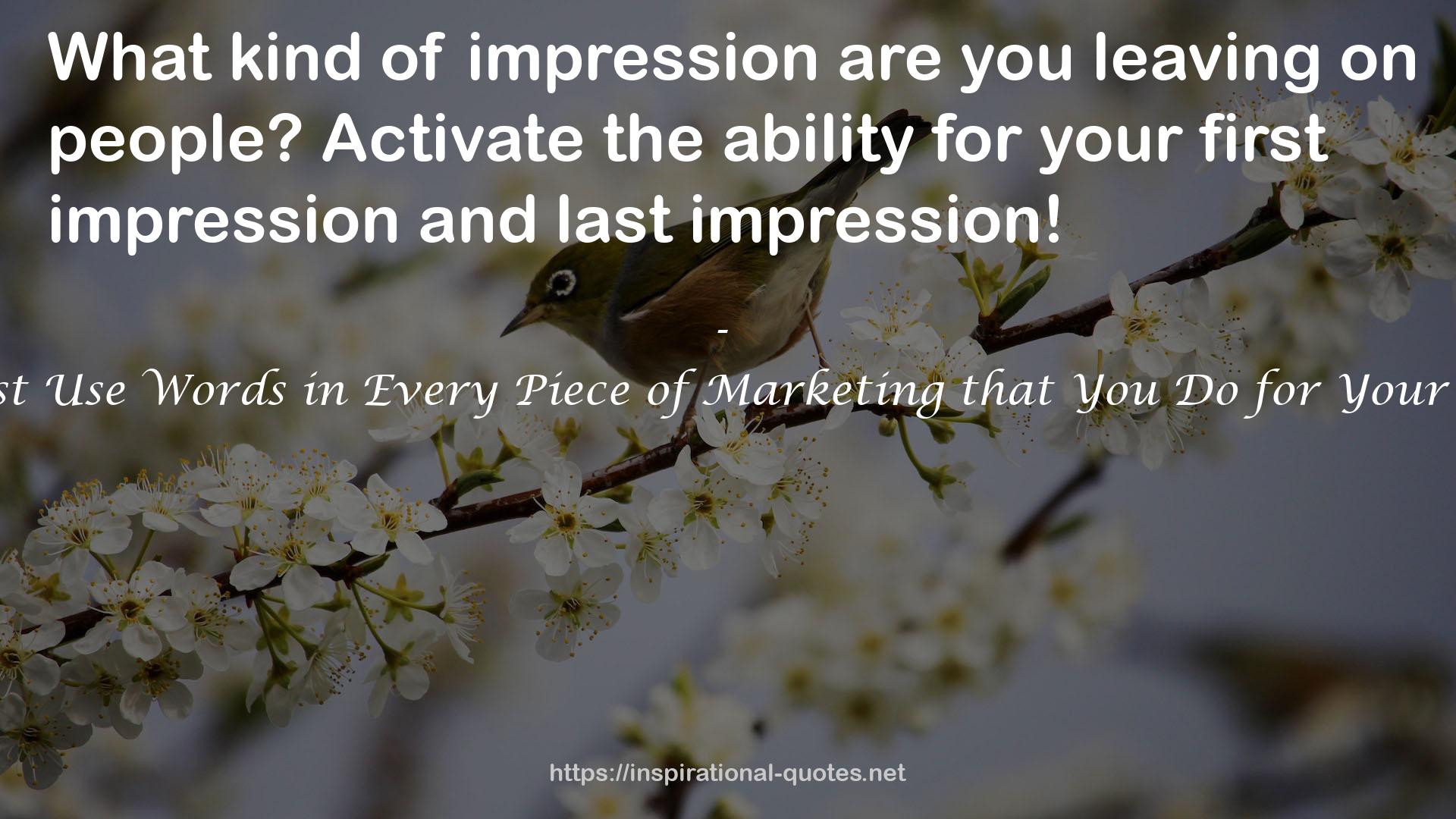 your first impression  QUOTES