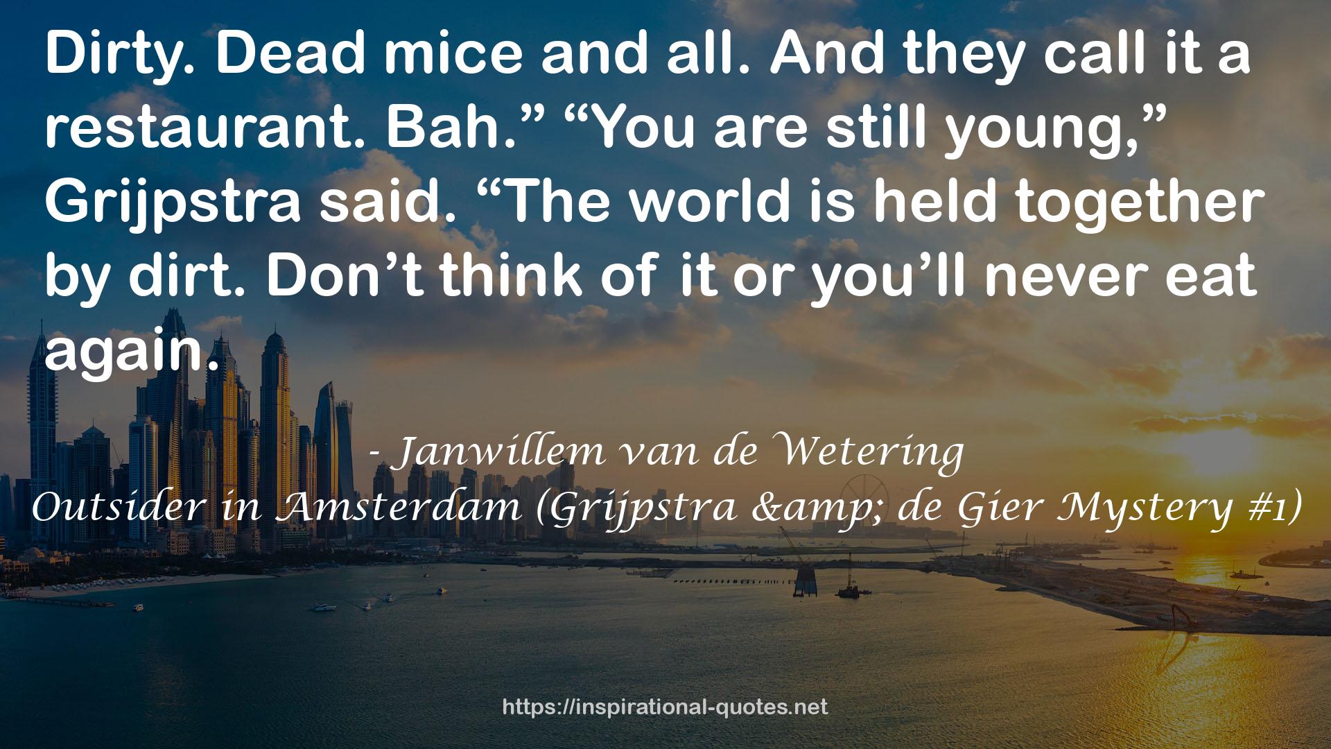 Outsider in Amsterdam (Grijpstra & de Gier Mystery #1) QUOTES