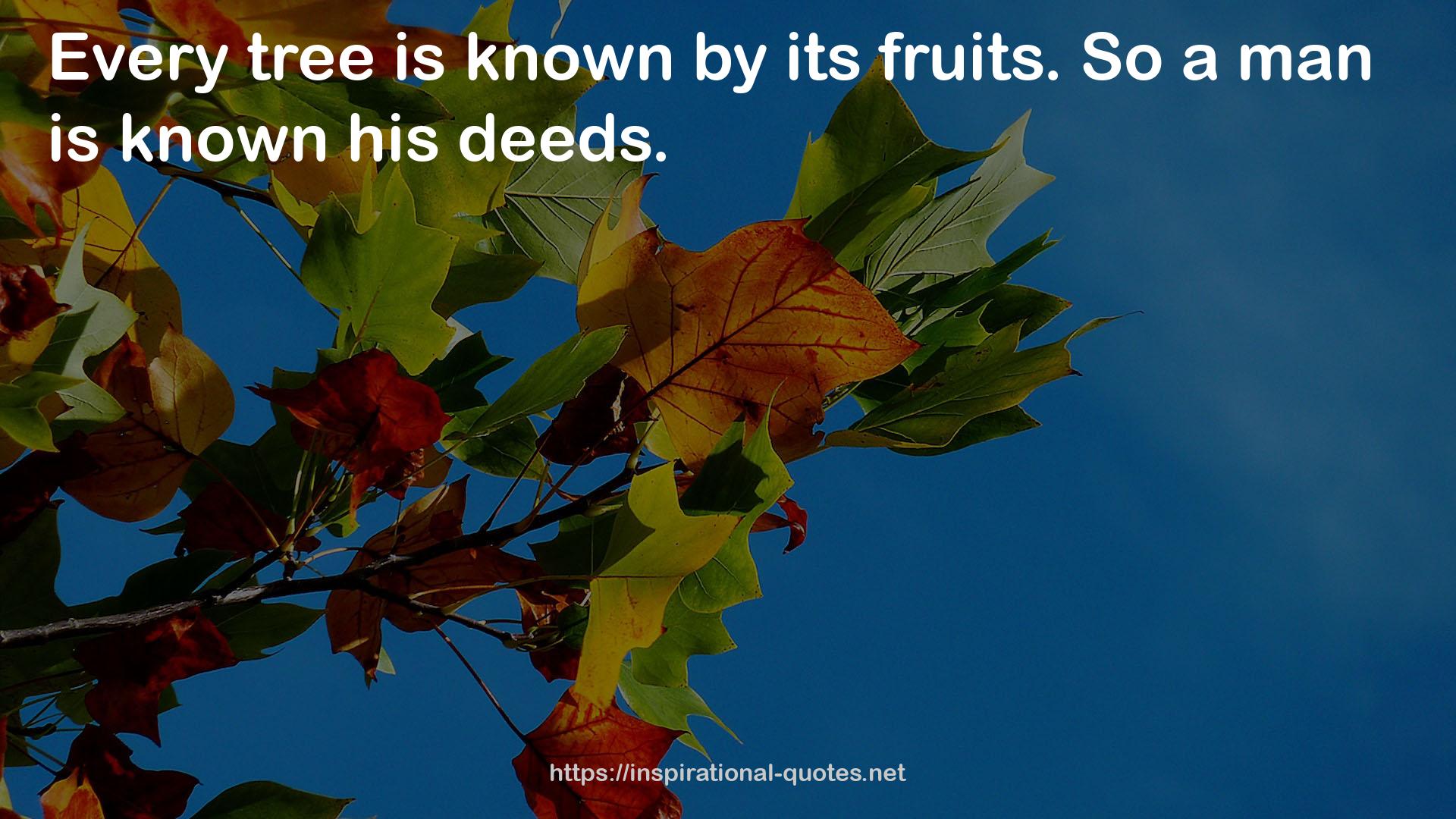 his deeds  QUOTES