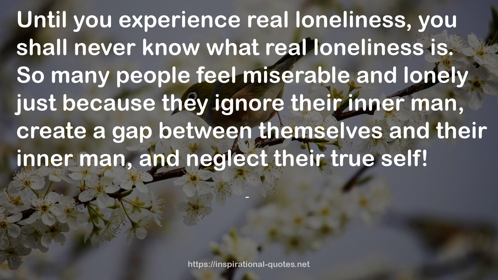 what real loneliness  QUOTES