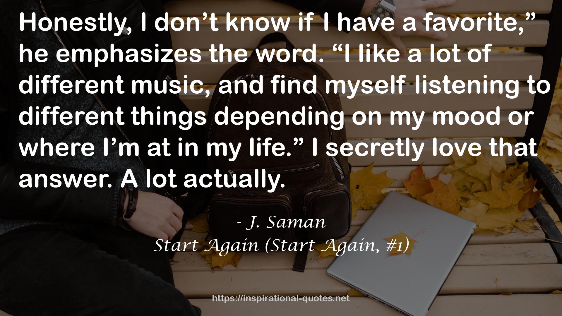 Start Again (Start Again, #1) QUOTES