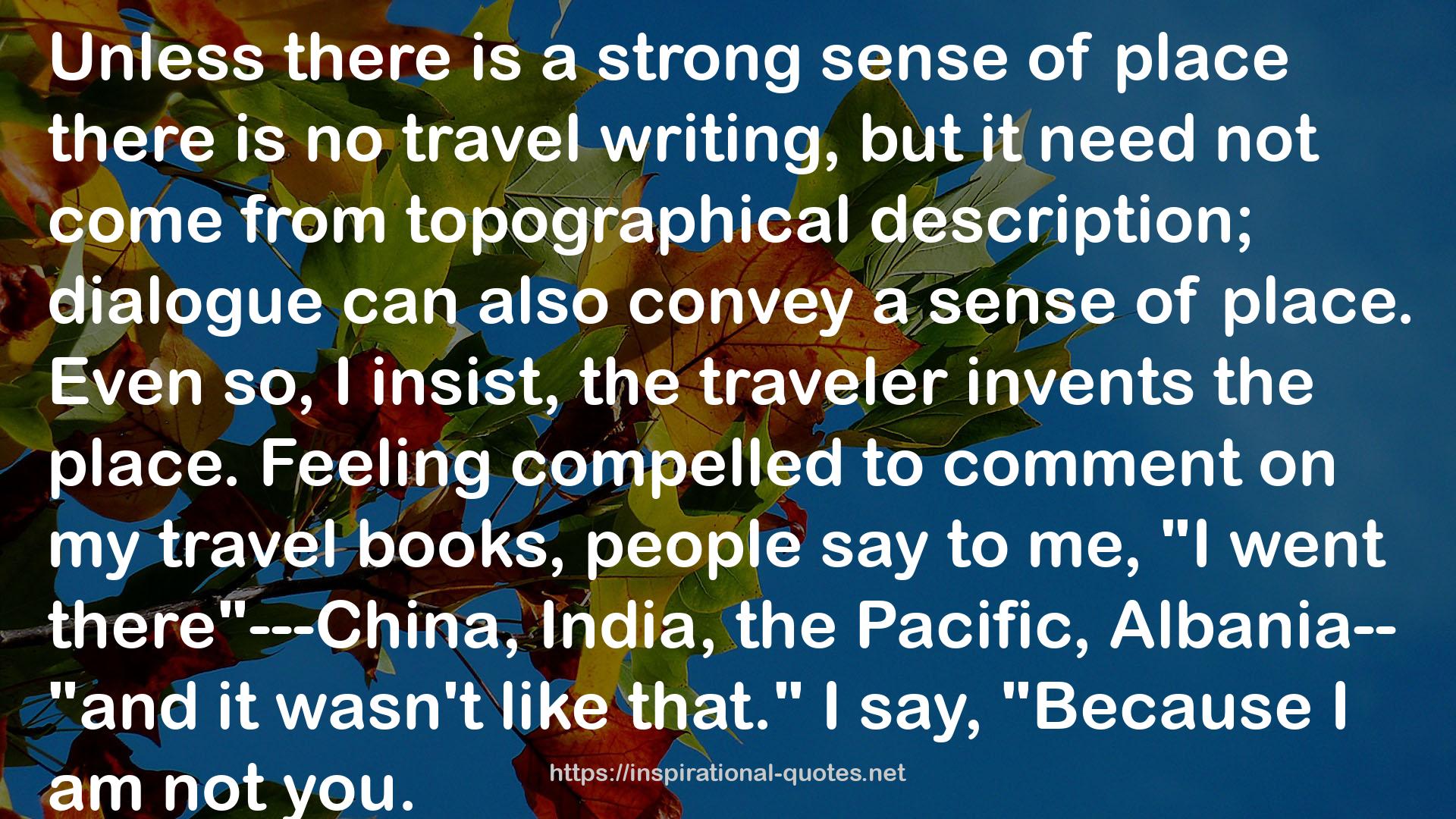The Best American Travel Writing 2001 QUOTES