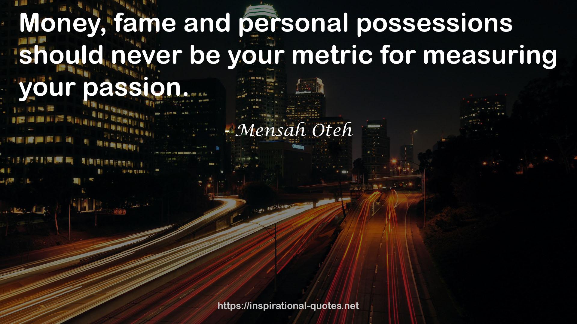 your metric  QUOTES