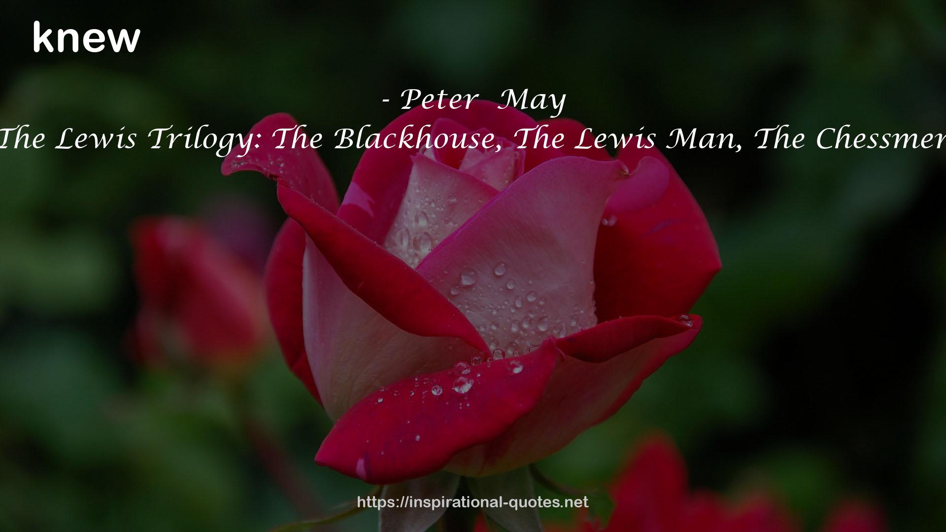 Peter  May QUOTES
