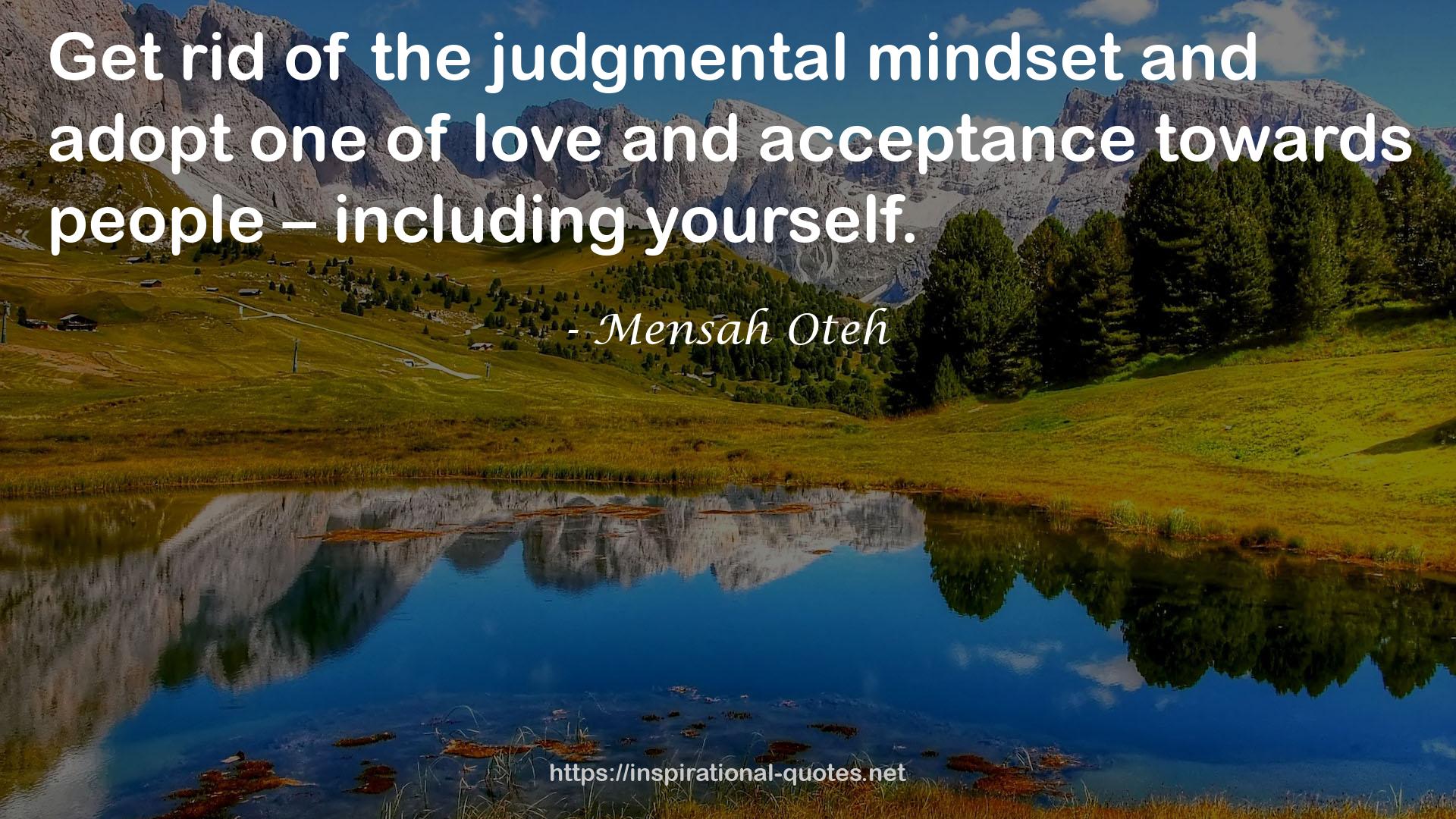 the judgmental mindset  QUOTES