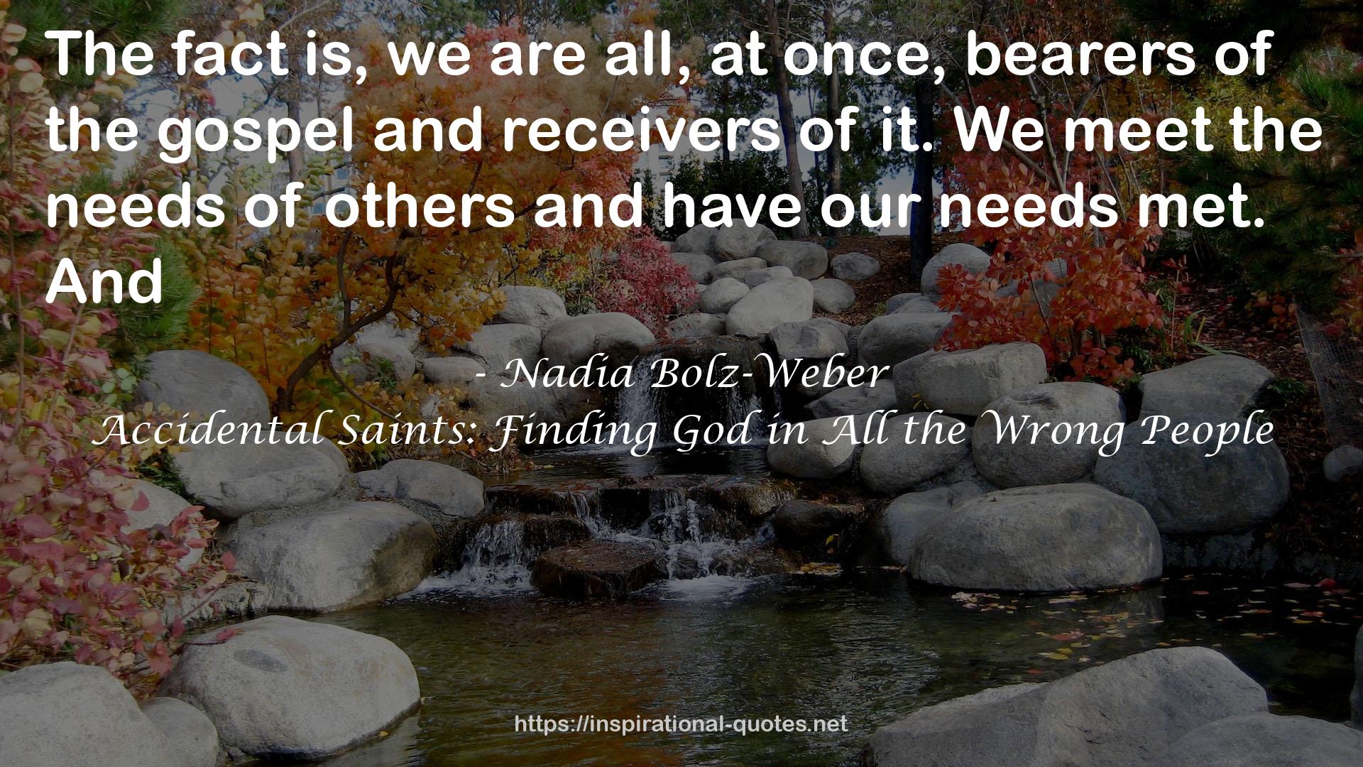 Accidental Saints: Finding God in All the Wrong People QUOTES