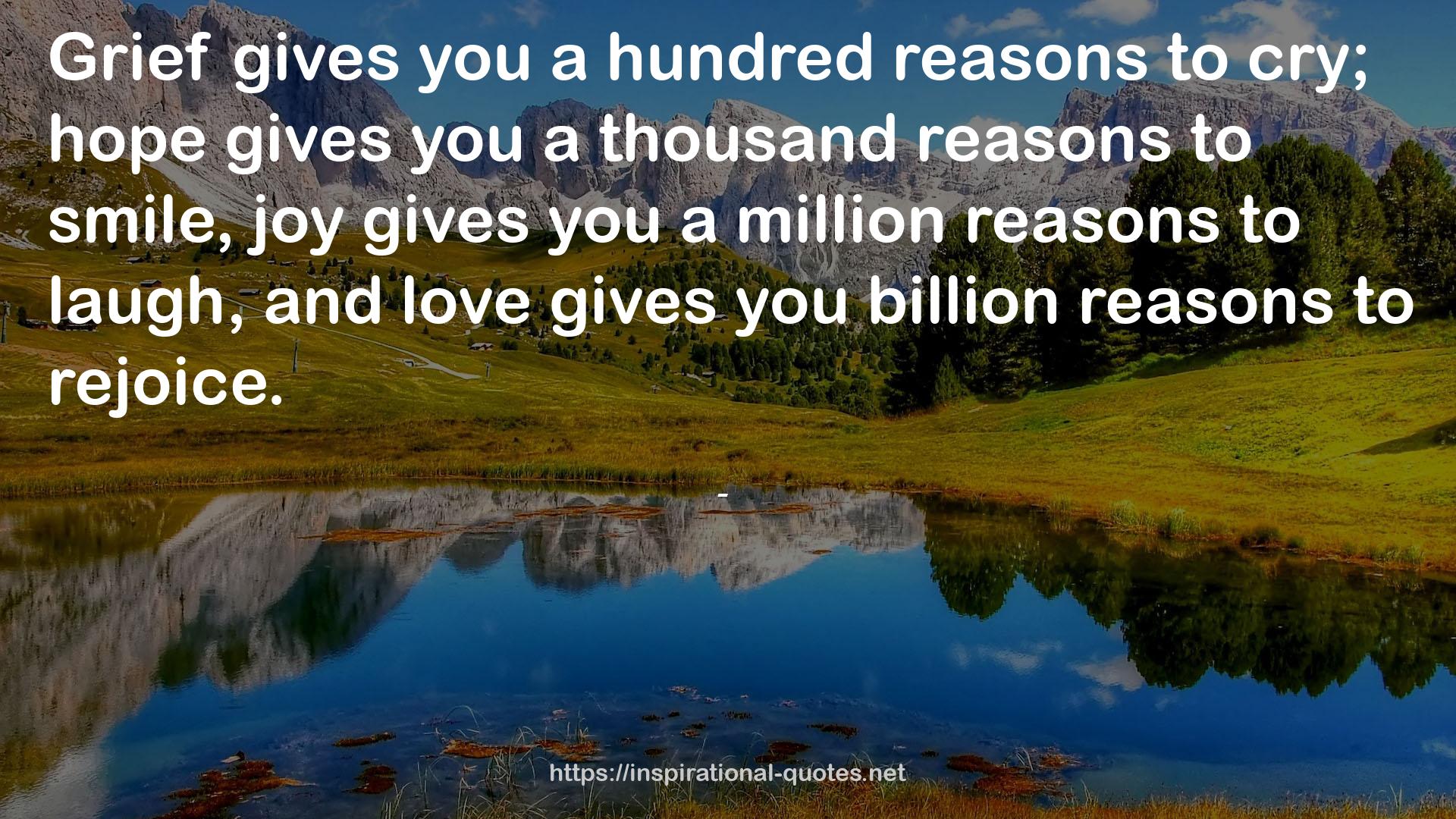 billion reasons  QUOTES