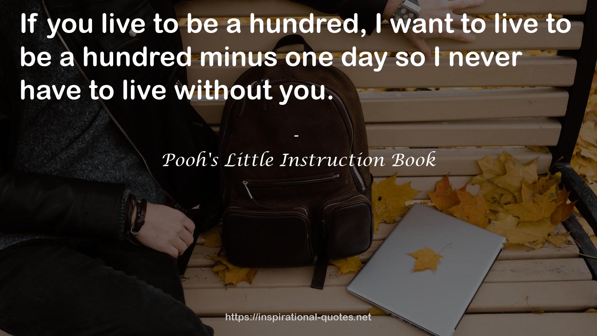 Pooh's Little Instruction Book QUOTES