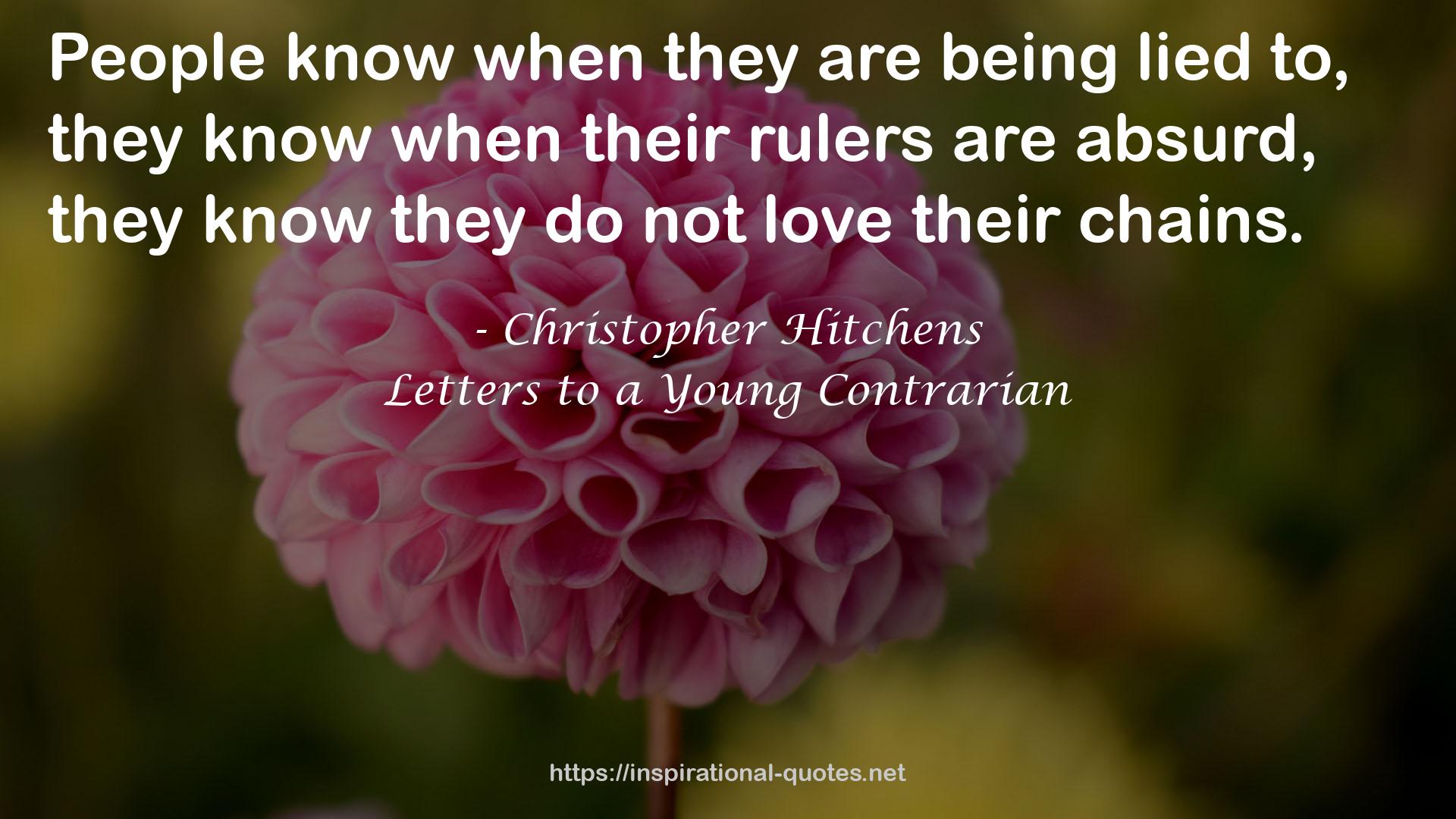 Letters to a Young Contrarian QUOTES