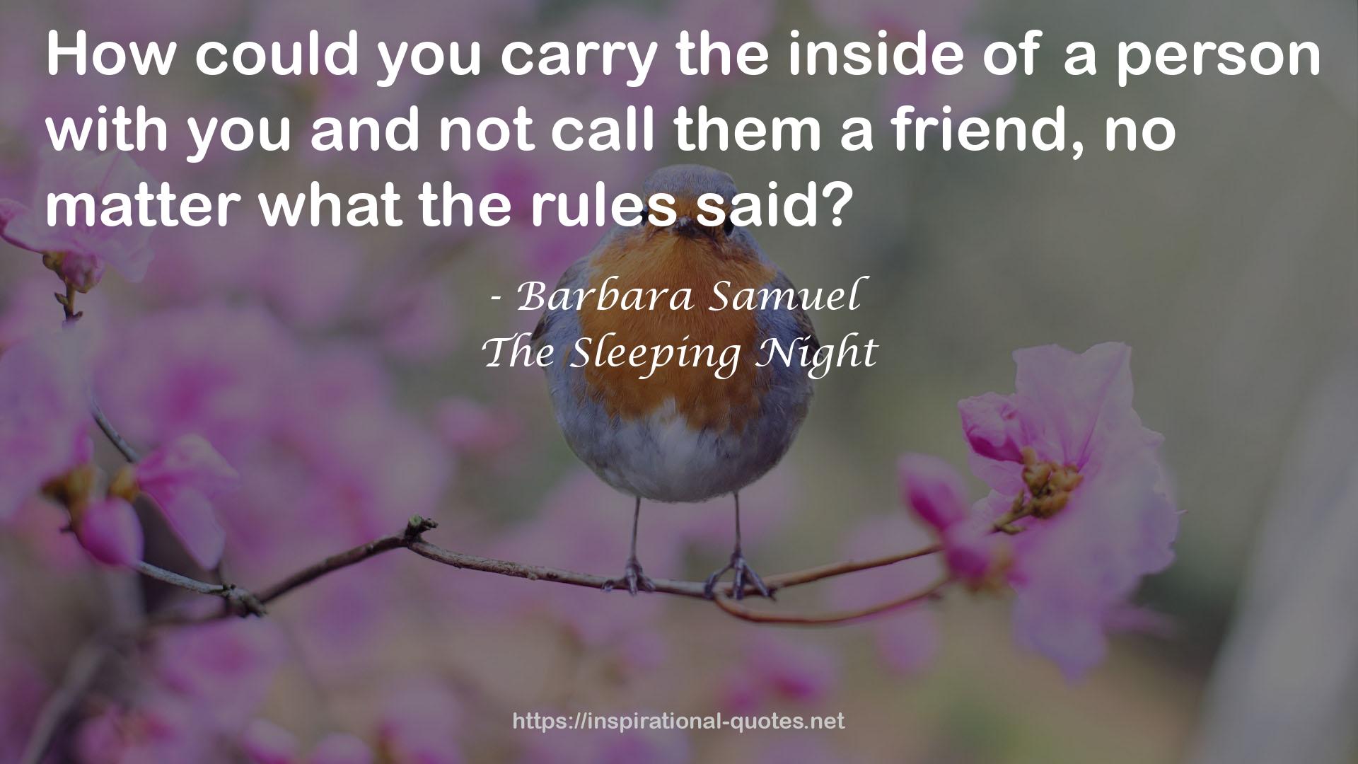 The Sleeping Night QUOTES