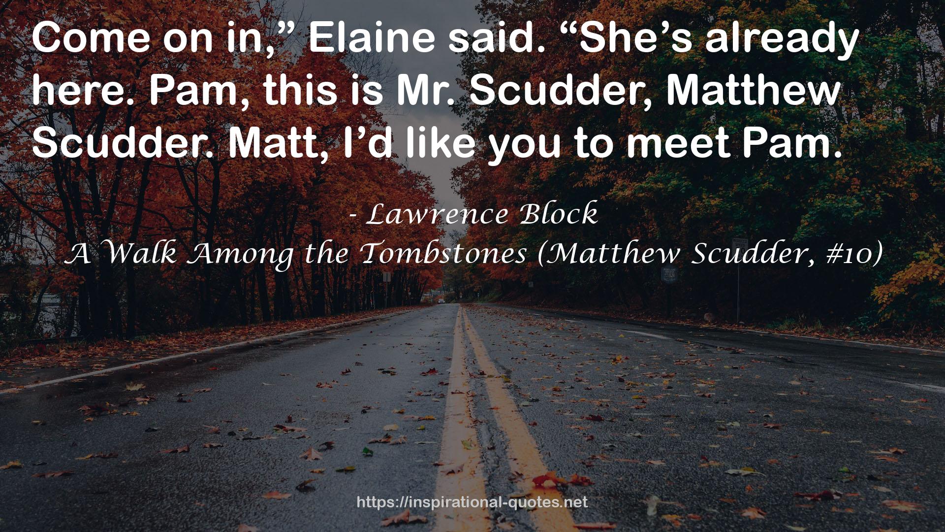 A Walk Among the Tombstones (Matthew Scudder, #10) QUOTES