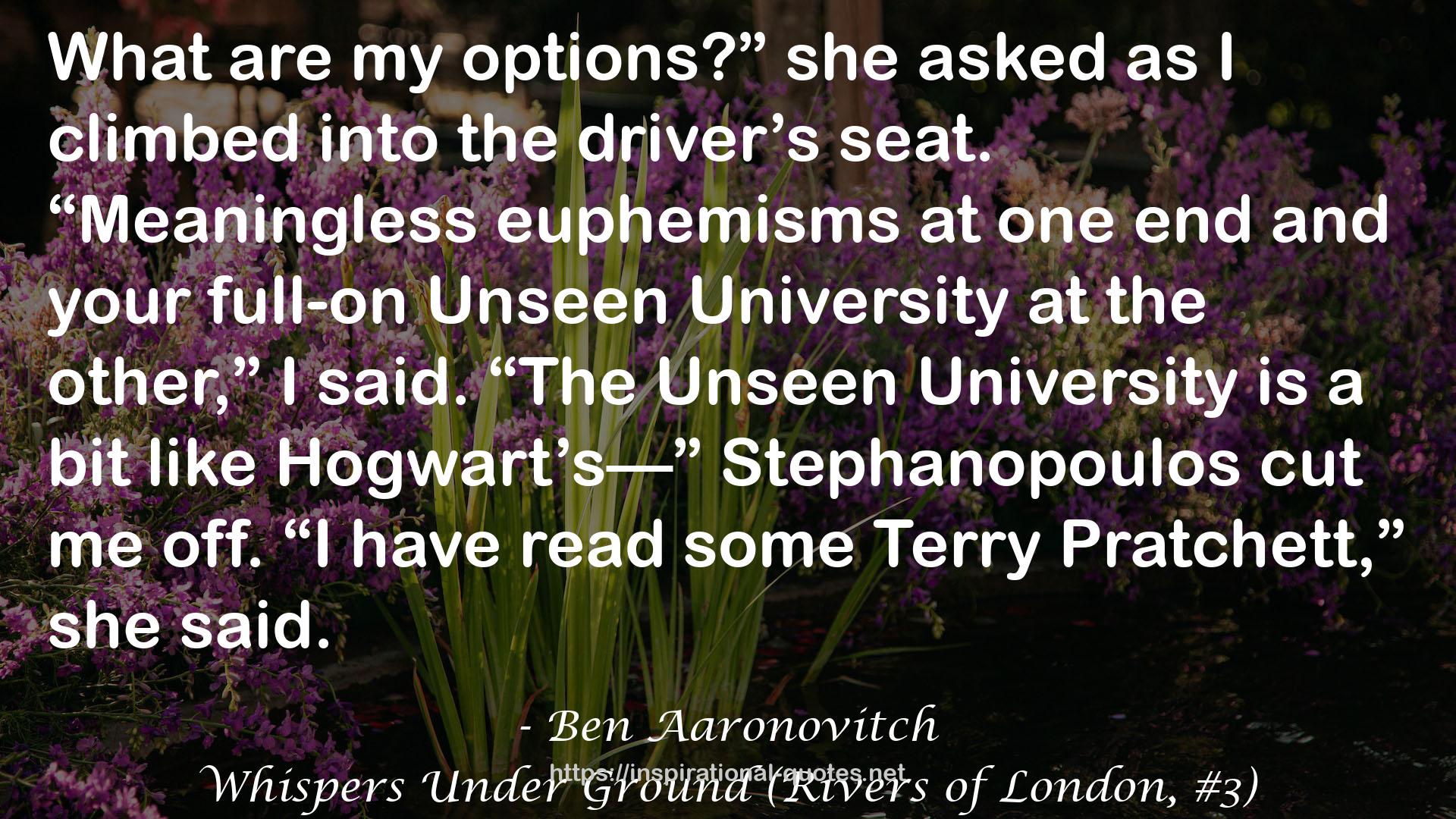 Whispers Under Ground (Rivers of London, #3) QUOTES