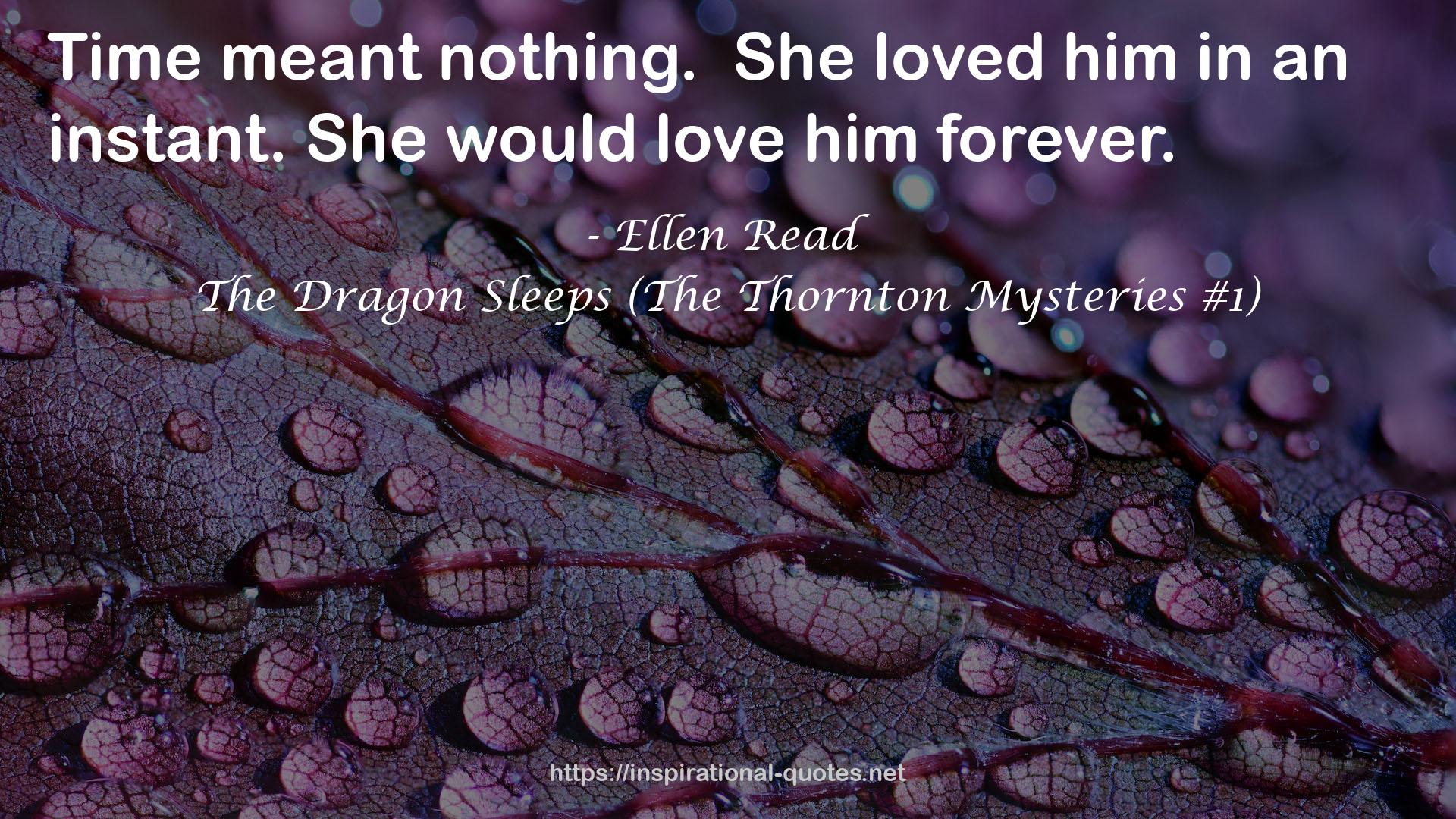 The Dragon Sleeps (The Thornton Mysteries #1) QUOTES