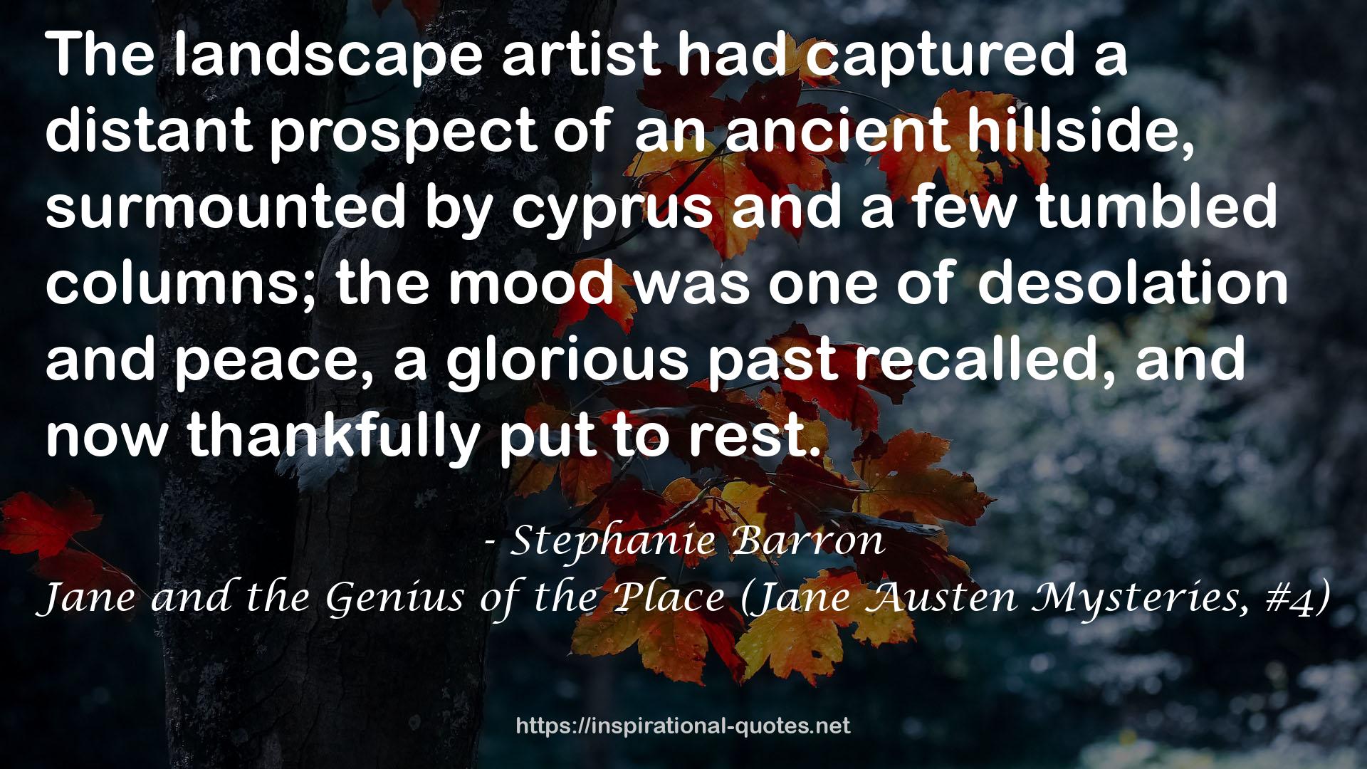 Jane and the Genius of the Place (Jane Austen Mysteries, #4) QUOTES