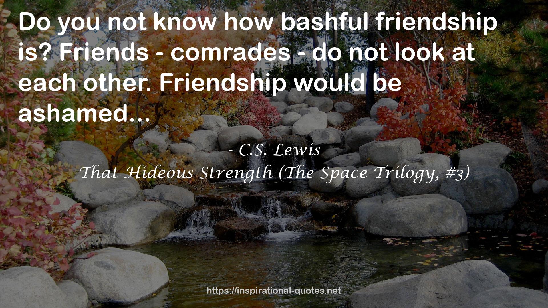 how bashful friendship  QUOTES