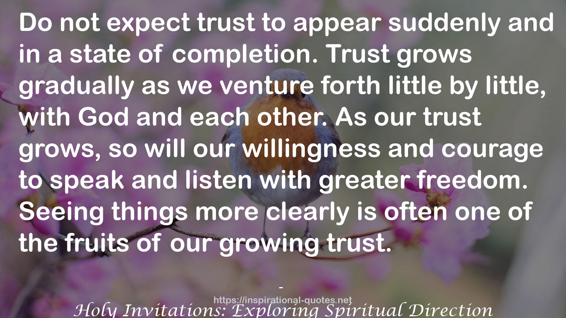 Holy Invitations: Exploring Spiritual Direction QUOTES