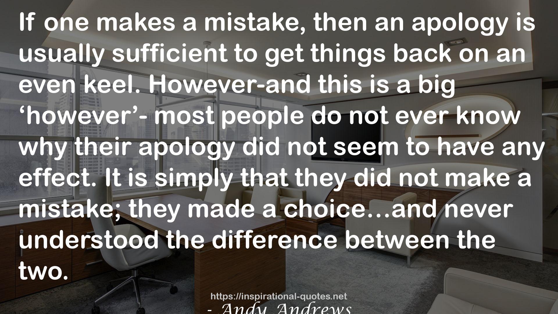 an apology  QUOTES
