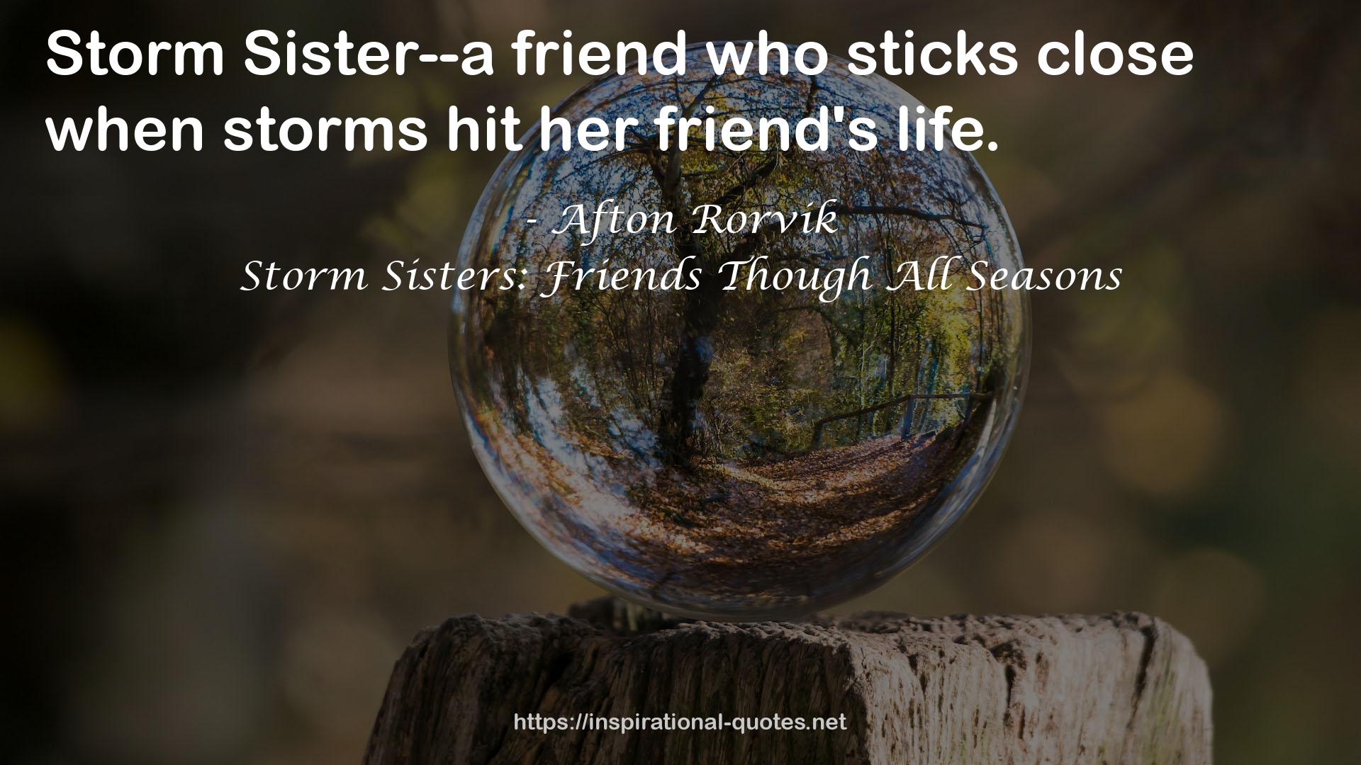 Storm Sisters: Friends Though All Seasons QUOTES