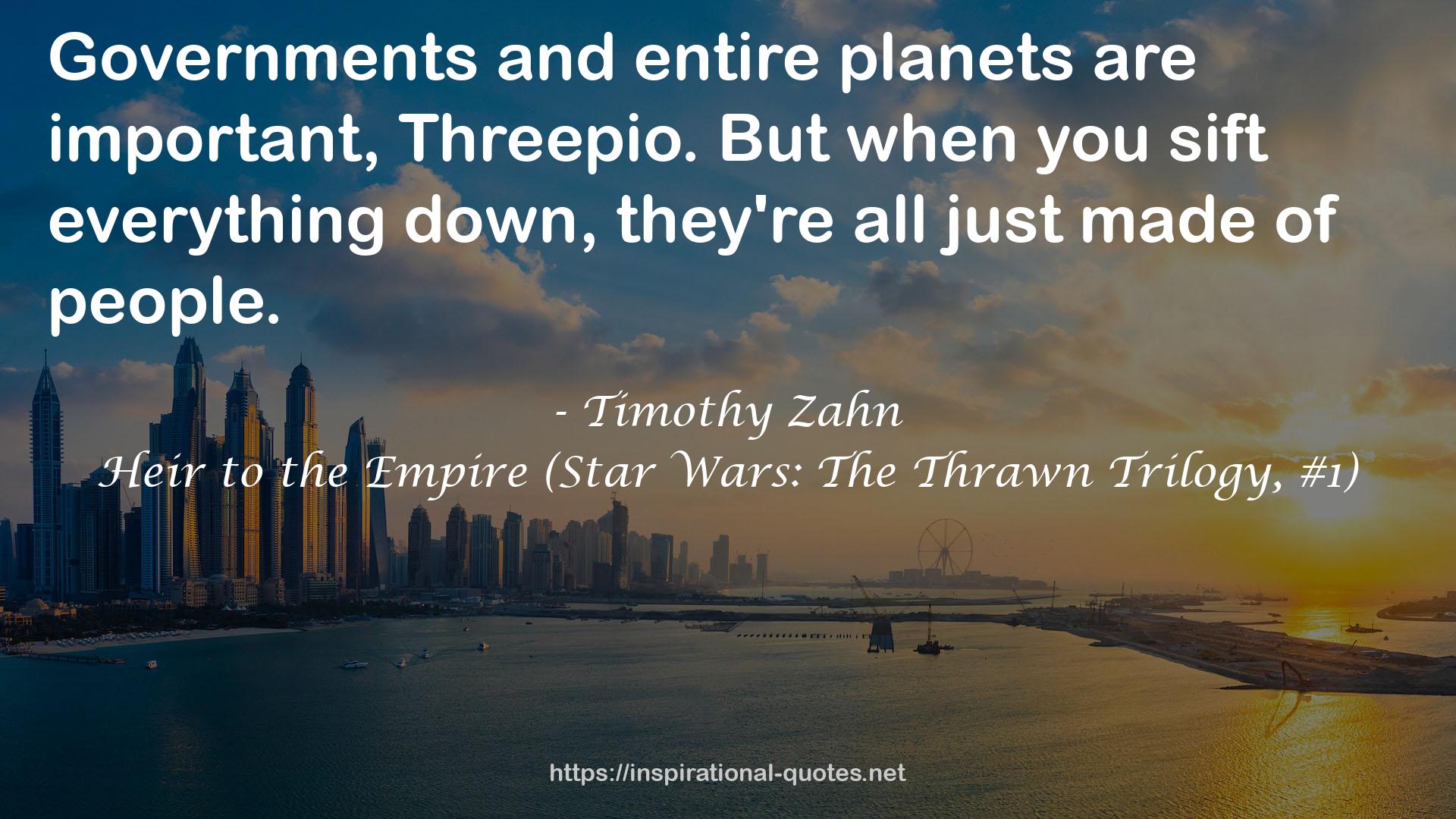 Heir to the Empire (Star Wars: The Thrawn Trilogy, #1) QUOTES