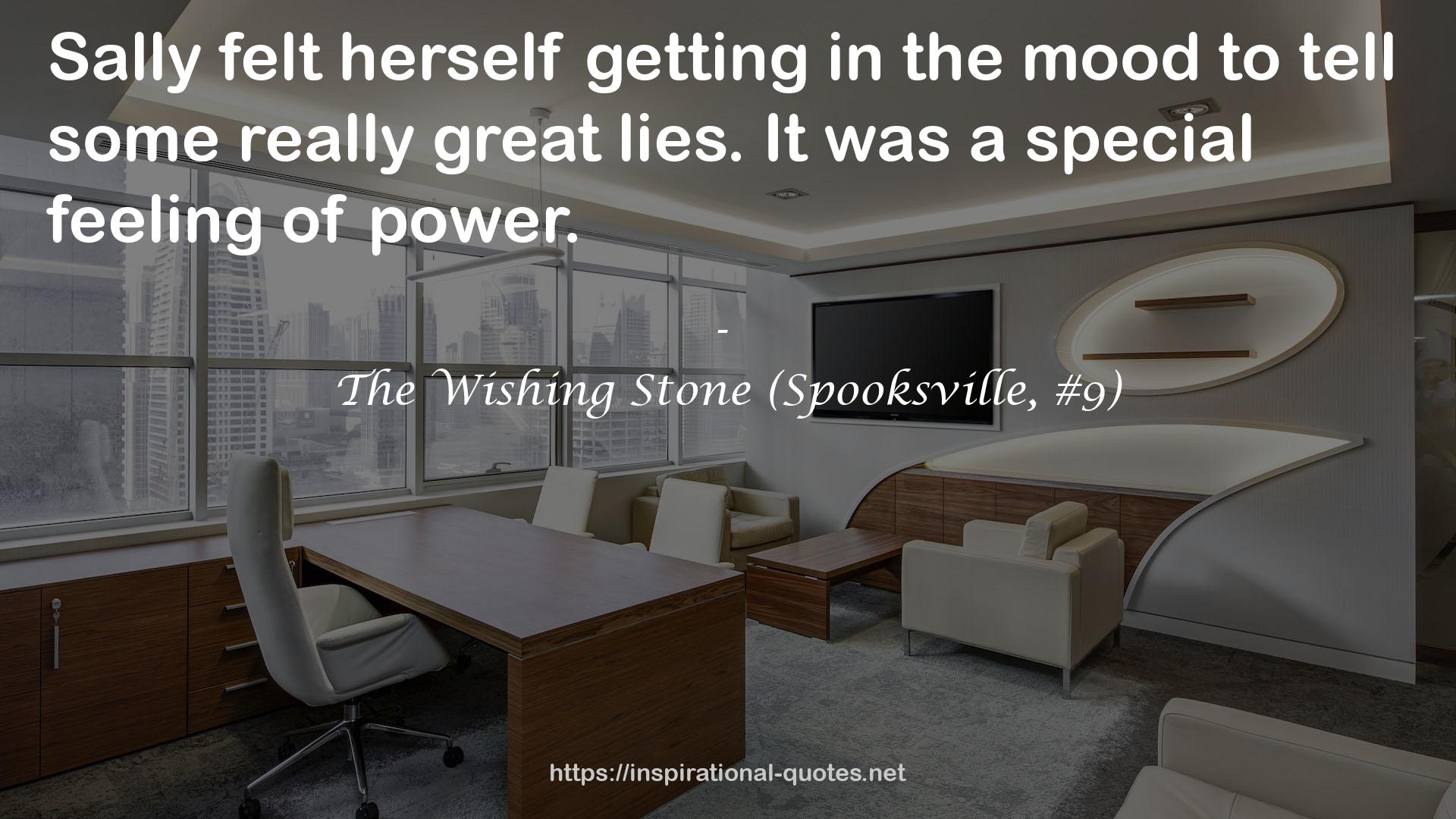 The Wishing Stone (Spooksville, #9) QUOTES