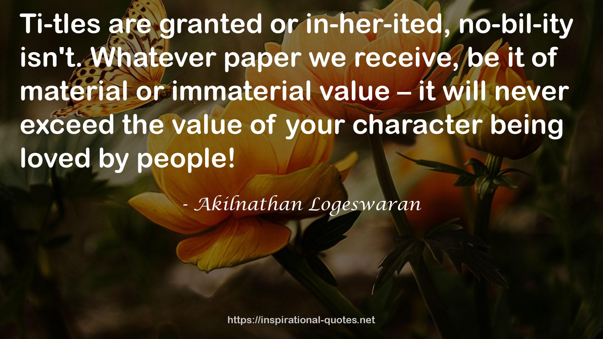 Akilnathan Logeswaran QUOTES