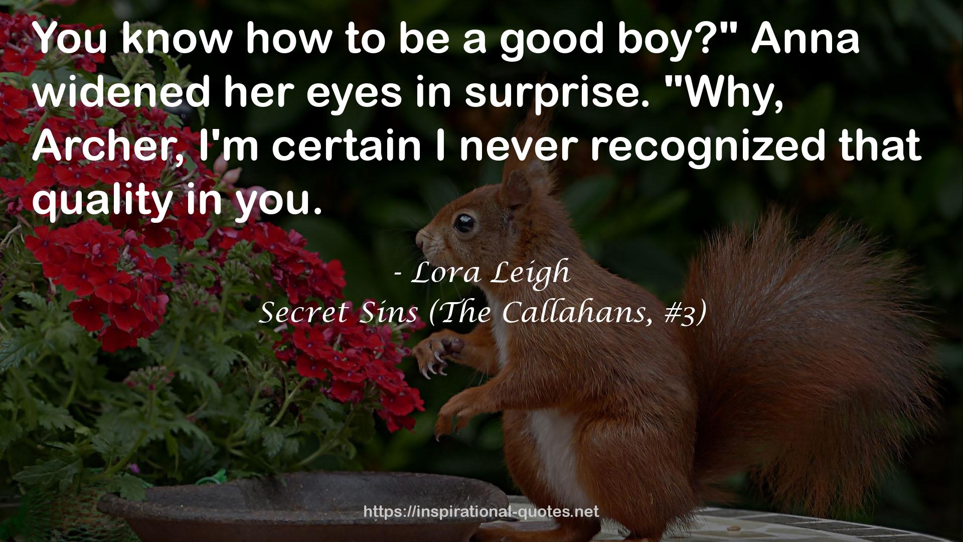 Secret Sins (The Callahans, #3) QUOTES