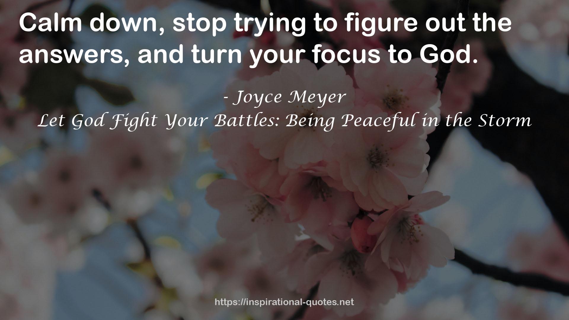 Let God Fight Your Battles: Being Peaceful in the Storm QUOTES