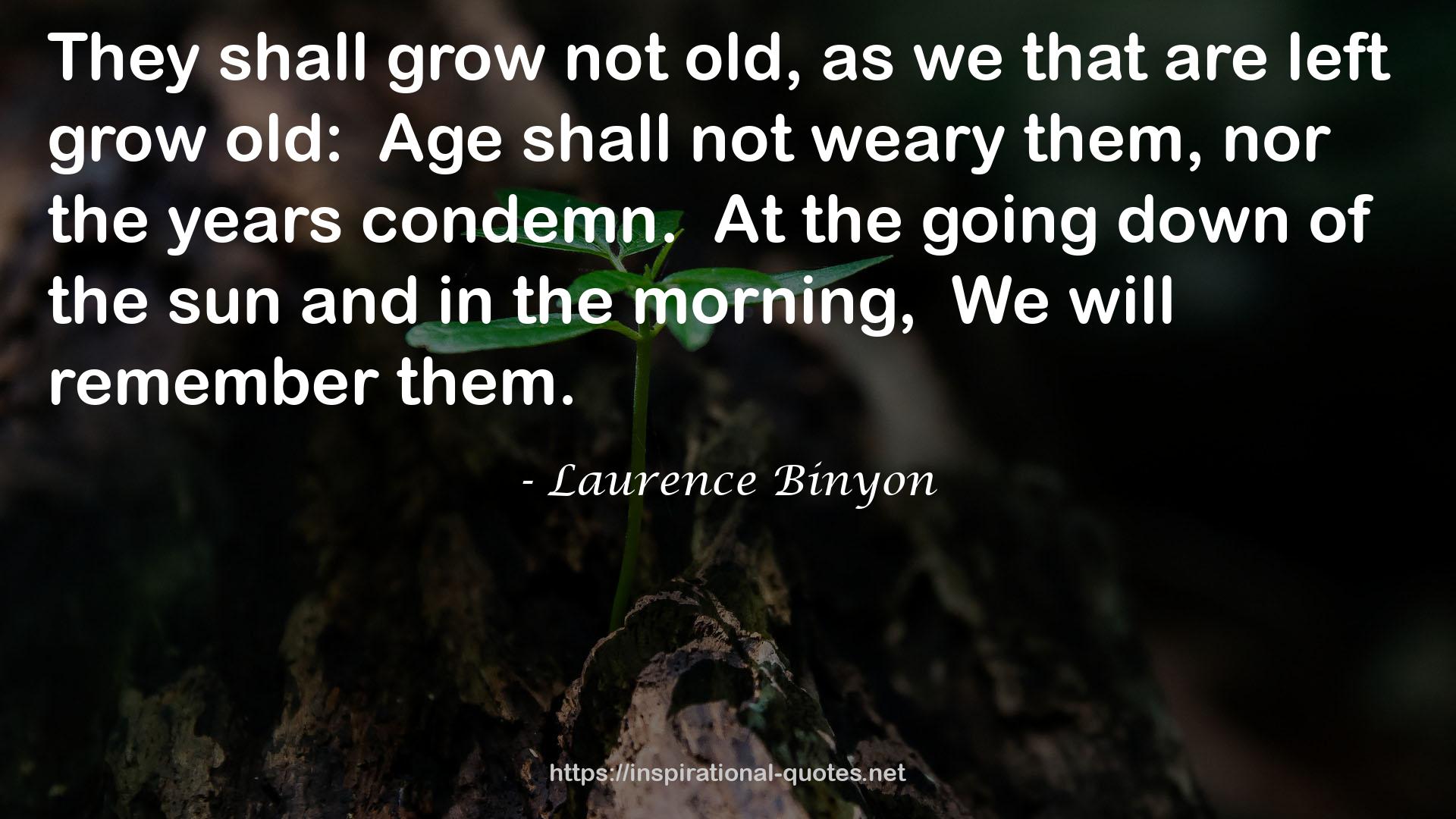 Laurence Binyon QUOTES