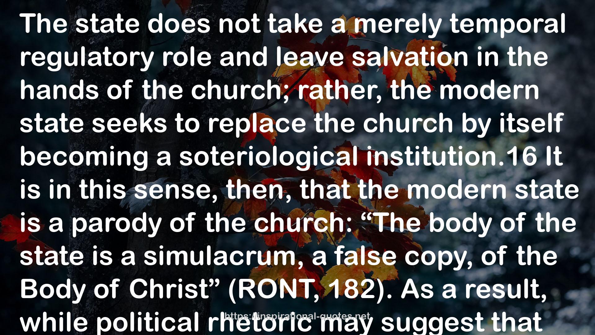 Introducing Radical Orthodoxy: Mapping a Post-Secular Theology QUOTES